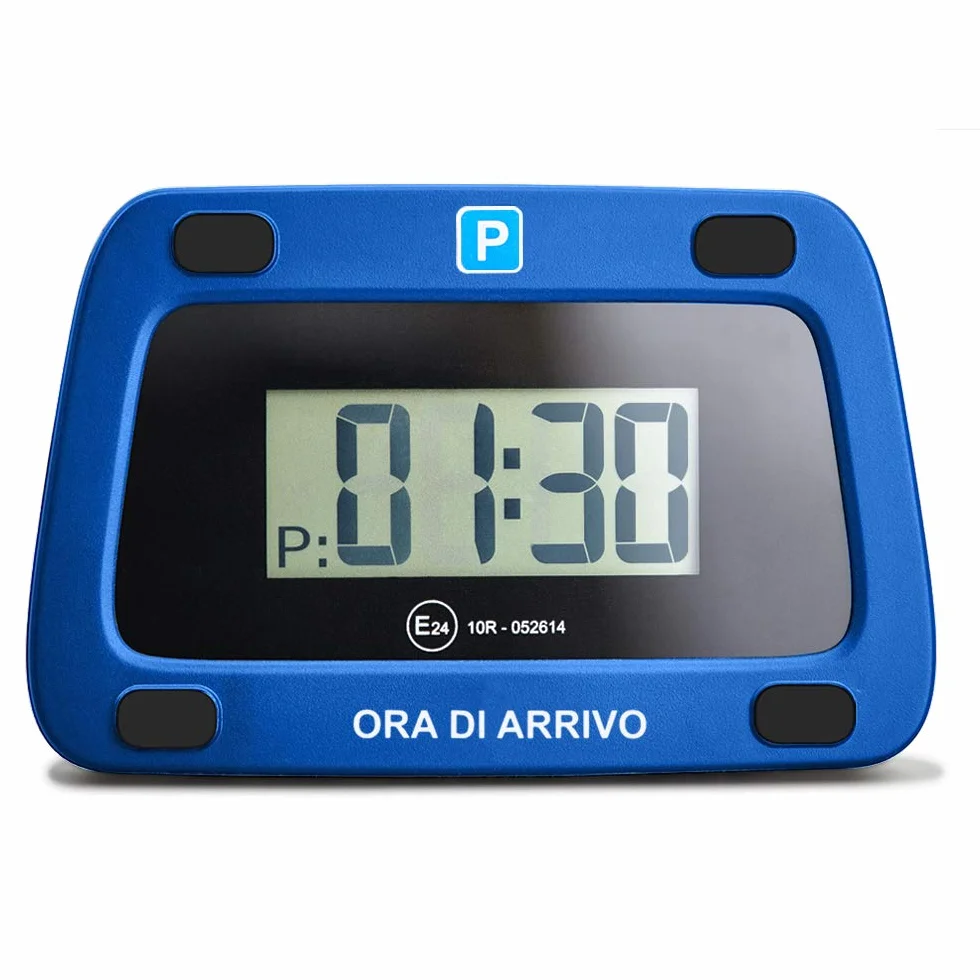 Parkwächter V0 Disco Orario Automatico Orologio Digitale Parcheggio Auto Protezione Dati Blu 111x71x22 mm