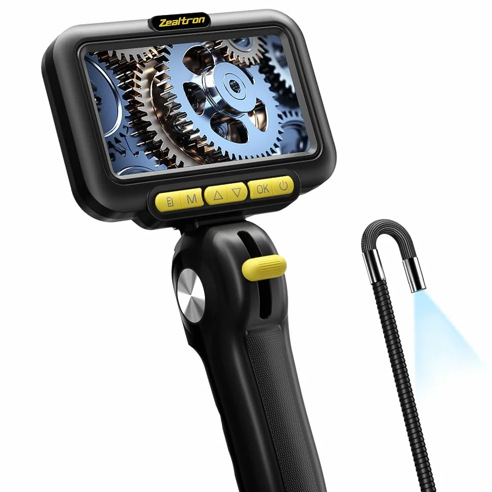 Endoscopio Industriale Bi-Direzionale Schermo IPS 5'' Sonda 6.2mm