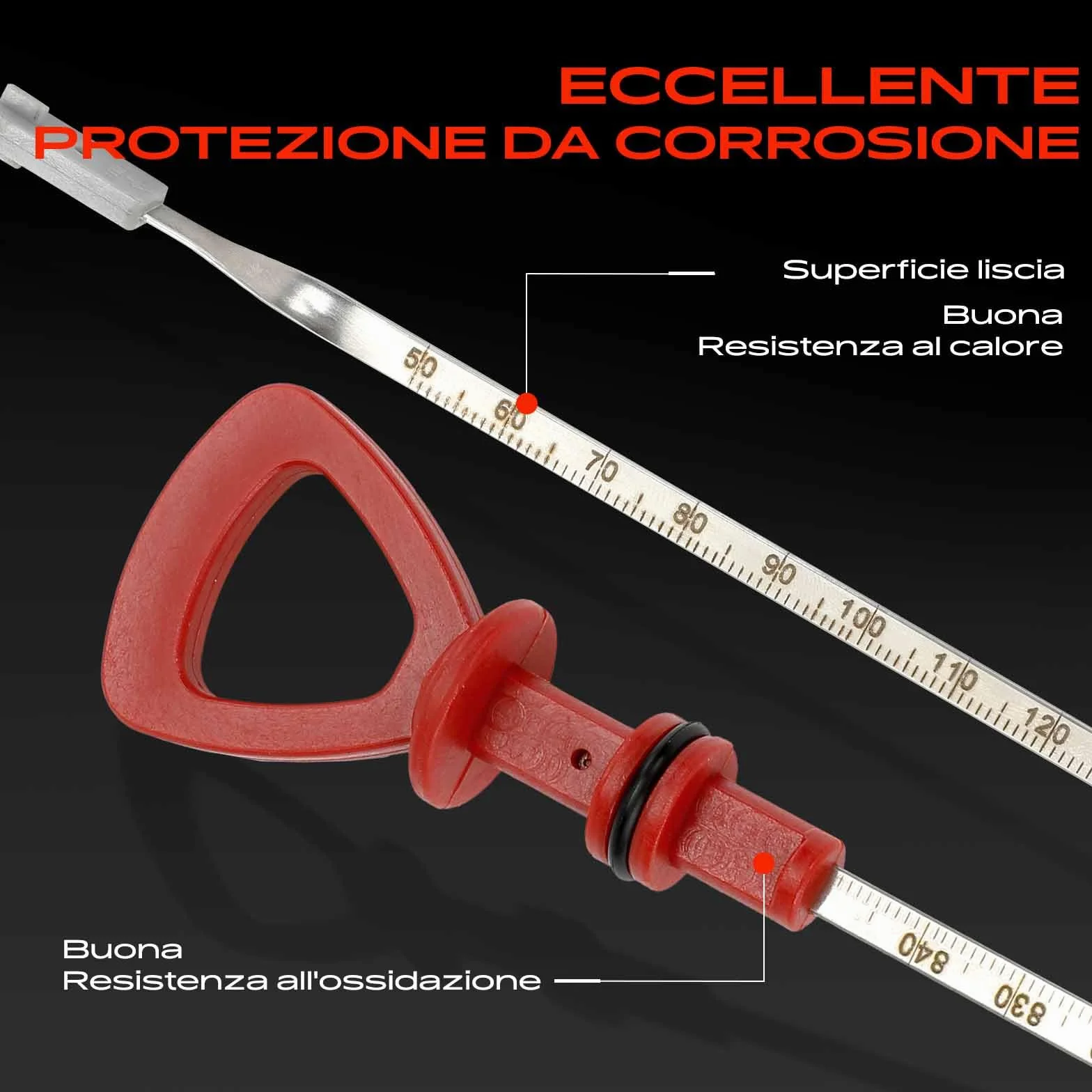 Frankberg Asta di livello dell'olio Asta di misurazione dell'olio Compatibile con A4 8K2/8W2/8WC/8KH/8WH/8WJ/8K5/8W5/8WD Q5 8RB Q5 FYB/FYG A5 8T3/8F7/F57/F5E/F53/F5P 8TA F5A/F5F A6 A7 A8 T40178