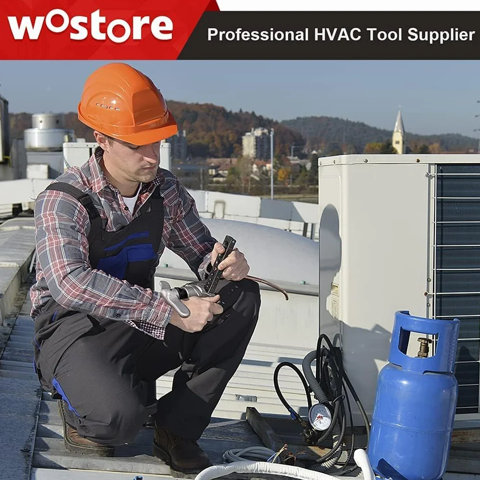 Wostore set di utensili per deformazione tubi 7 matrici per flare eccentrici tubi rame 4,8-19,1 mm HVAC