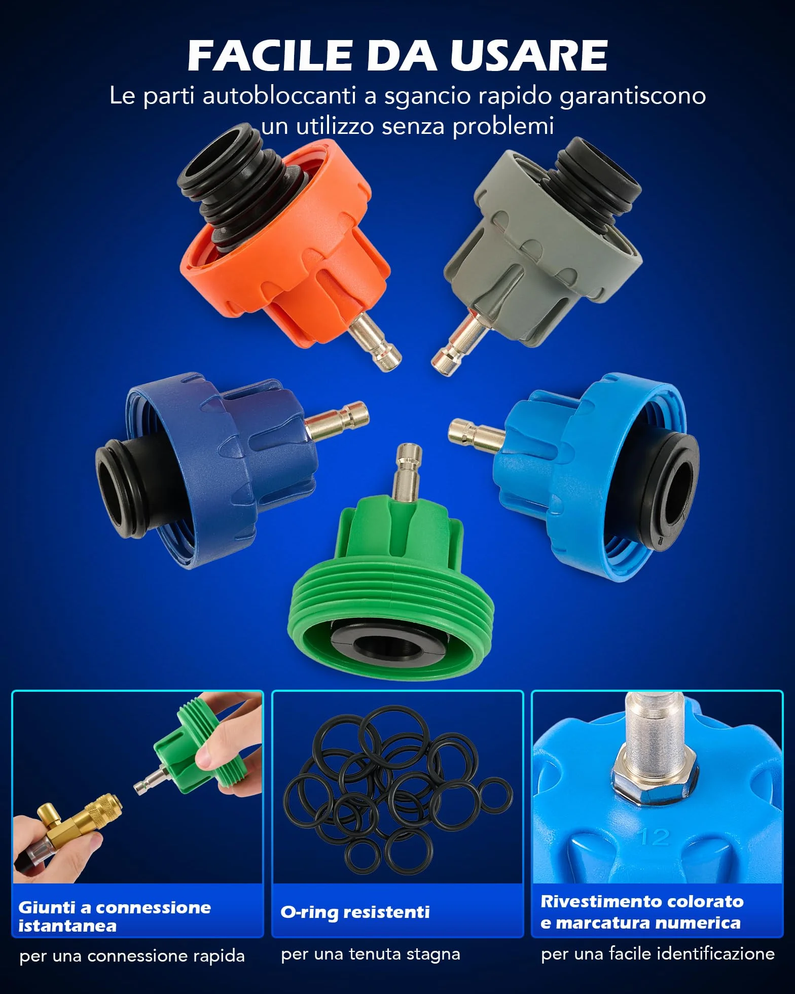 Orion Motor Tech 31 Pezzi Universale Radiatore Pressione Tester Kit con 23 Adattatori, Kit di Prova della Pressione del Sistema di Raffreddamento del Radiatore con Spurgo e Pompa del Vuoto