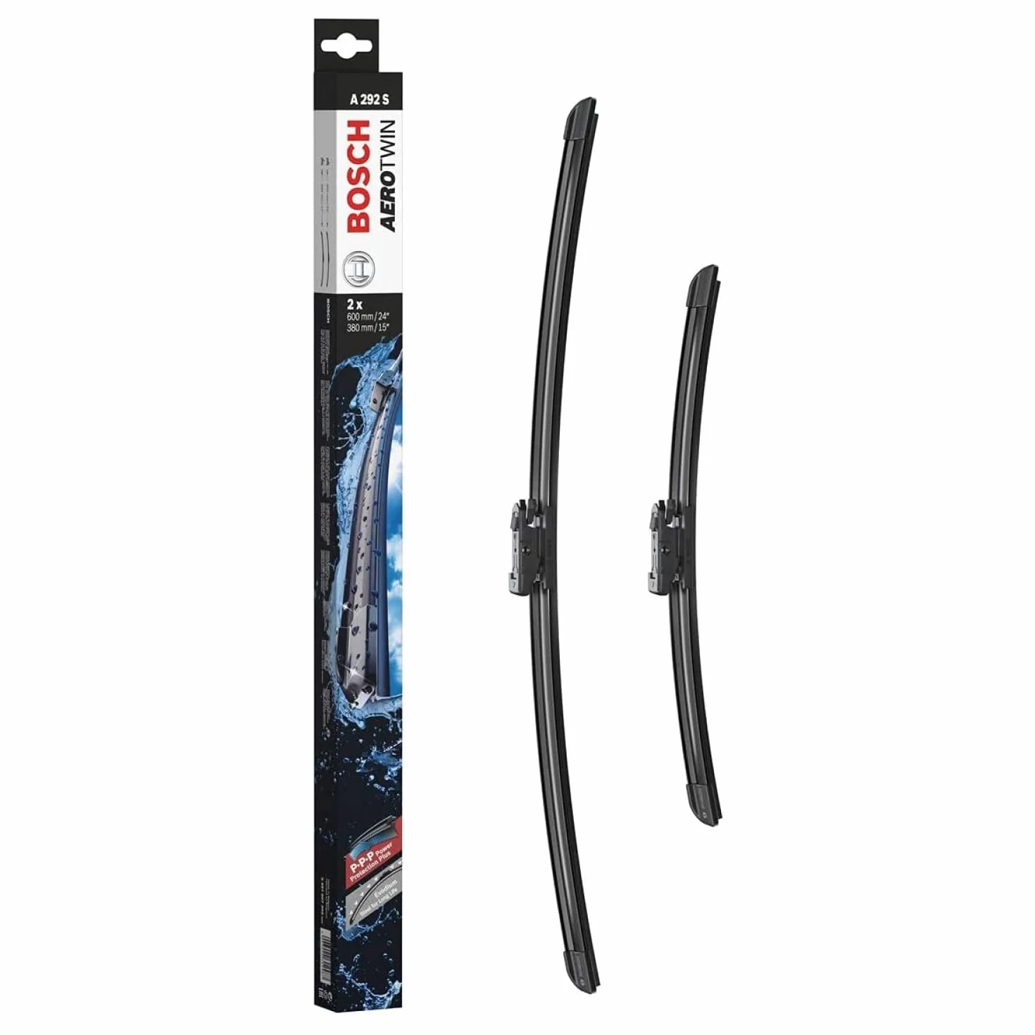Bosch Automotive Tergicristalli Aerotwin A292S, Lunghezza 600Mm/380Mm, 1 Set Per Parabrezza Anteriore