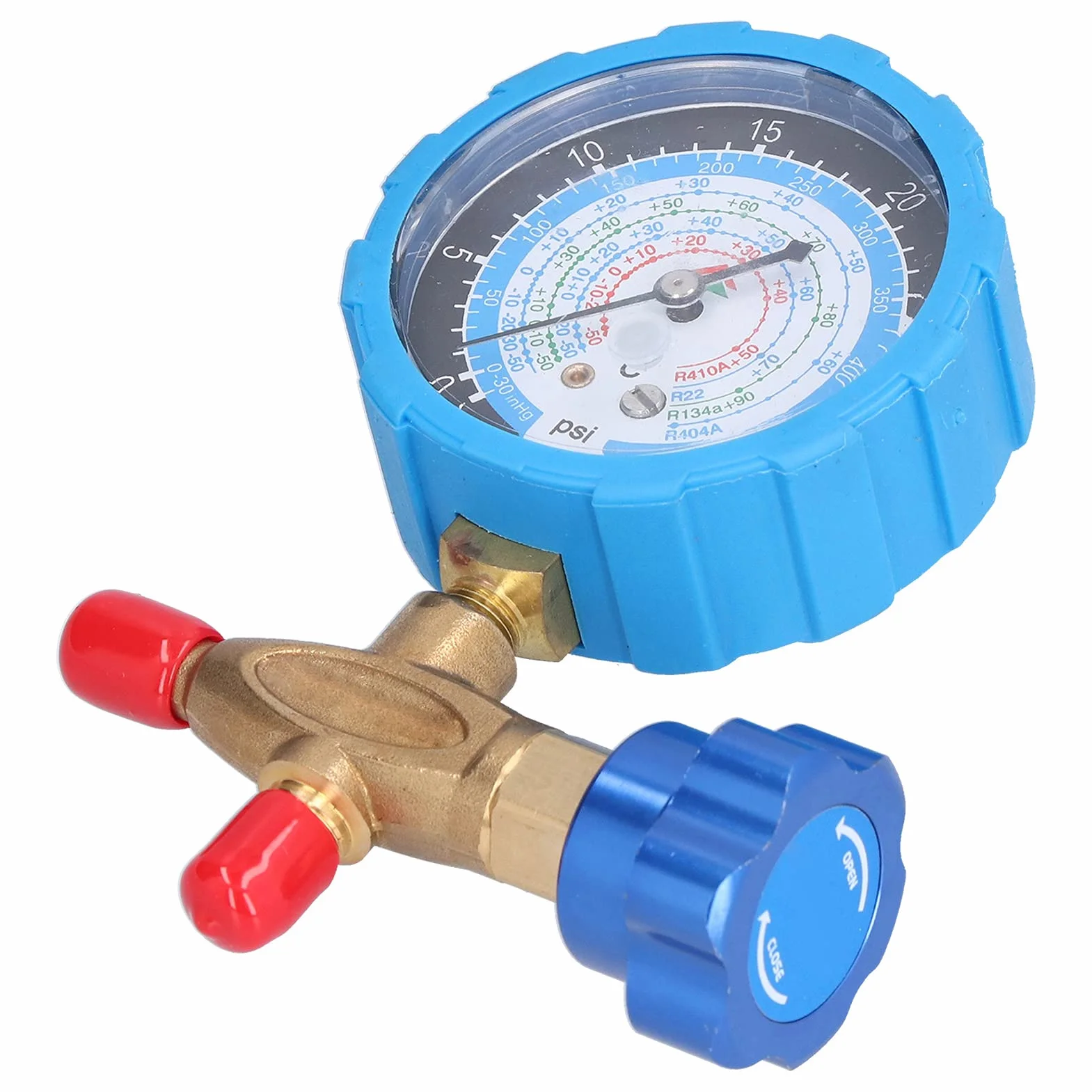 Calibro Collettore delle Condizioni d'aria, Manometro a 1 Via del Refrigerante Diagnostico per R410A R22 R134A R404A