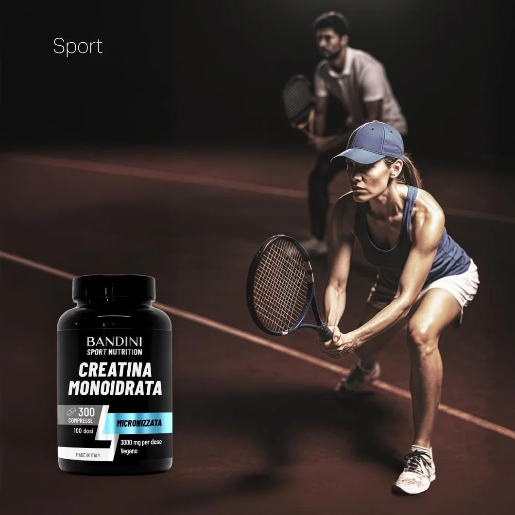 Bandini Creatina Monoidrata 300 Compresse 3000mg Integratore Allenamento Pre Workout Vegan