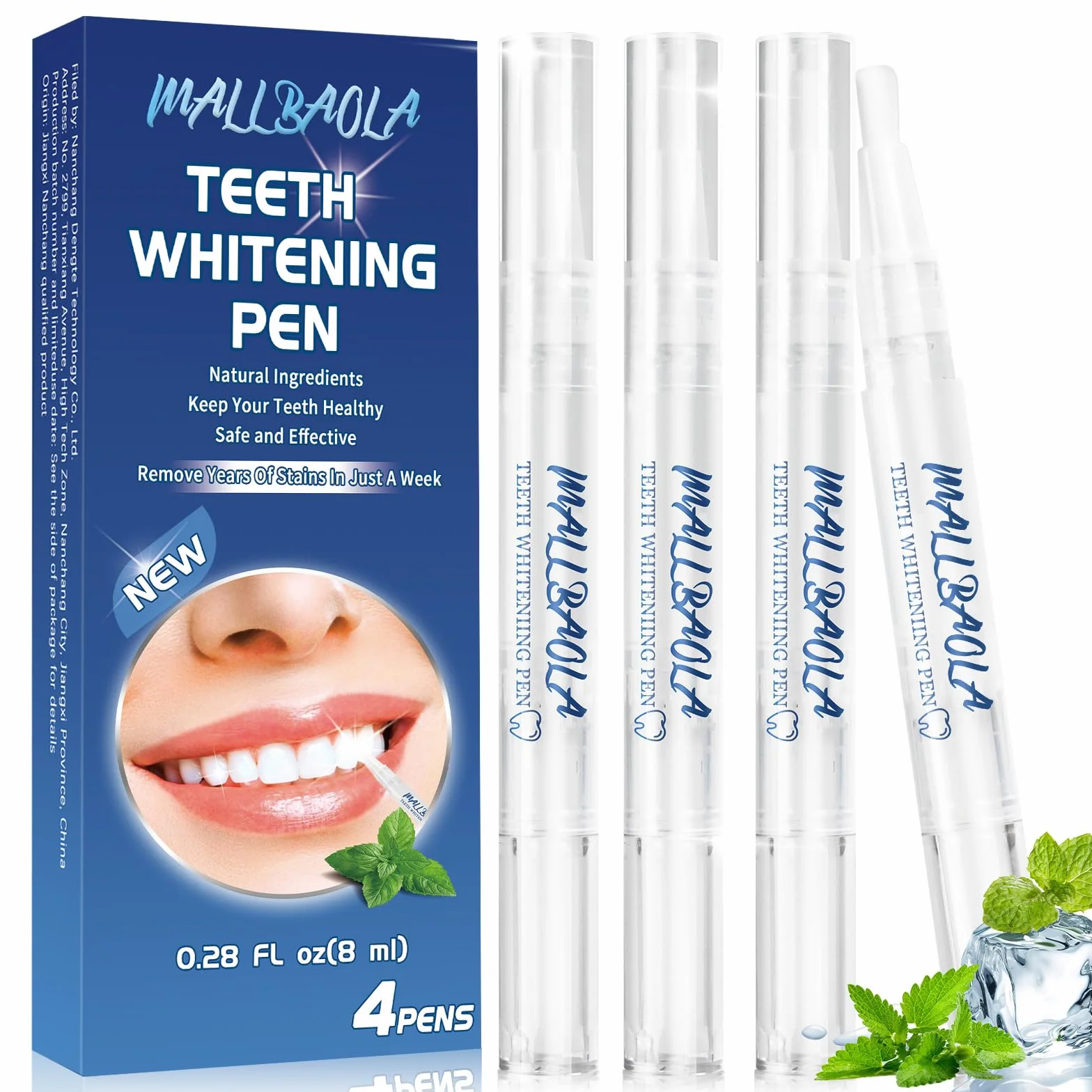 Kit Sbiancante Denti Immediato 4 Penne Gel Sbiancante Effetto Immediato