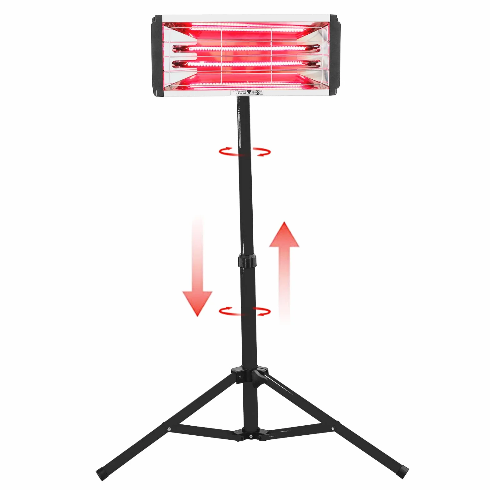 DATOUBOSS Lampada di polimerizzazione della vernice a infrarossi a onde corte 2000w, essiccatore di polimerizzazione della vernice, riparazione della carrozzeria con supporto