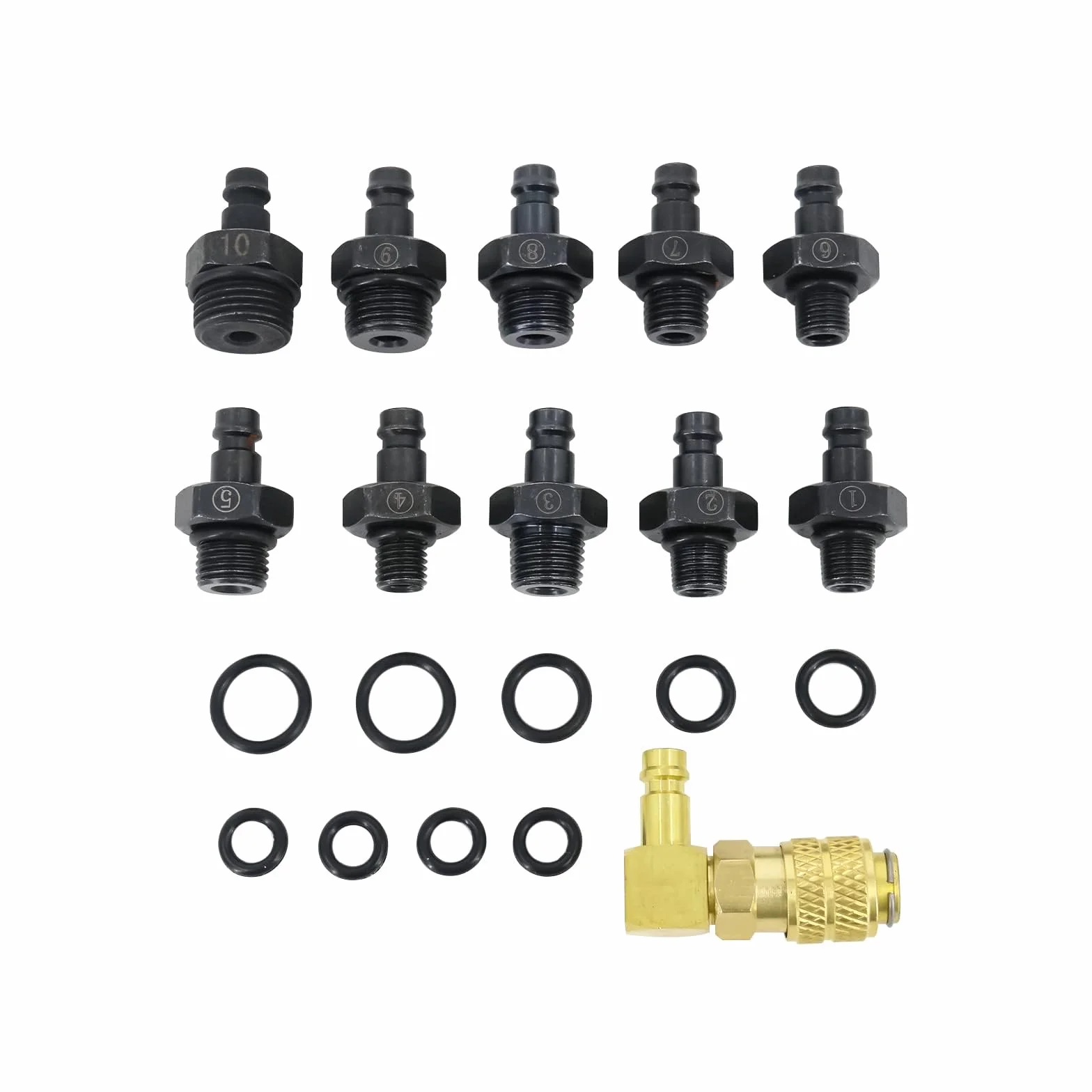 FreeTec Tester Pressione Olio, 0-140 PSI Manometro Pressione Olio Motore, Kit Misurazione Pressioni Oli, Attrezzo Prova Pressioni Oli Auto con Tubo e Adattatori per VW BMW Opel Ford Fiat (Rosso)