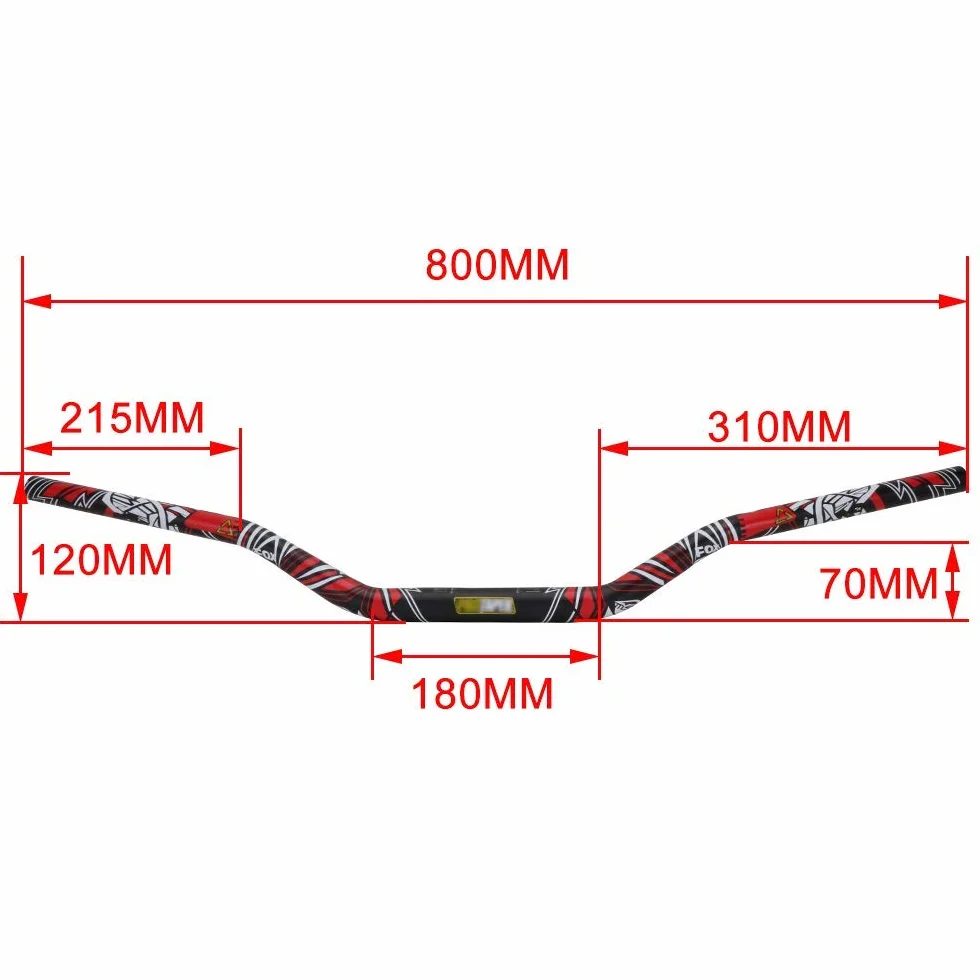 Manubrio Moto 28 mm 1 1/8" + Manopole + Riser + Protezione per CR CRF KX KXF RMZ Dirt Bike Rosso