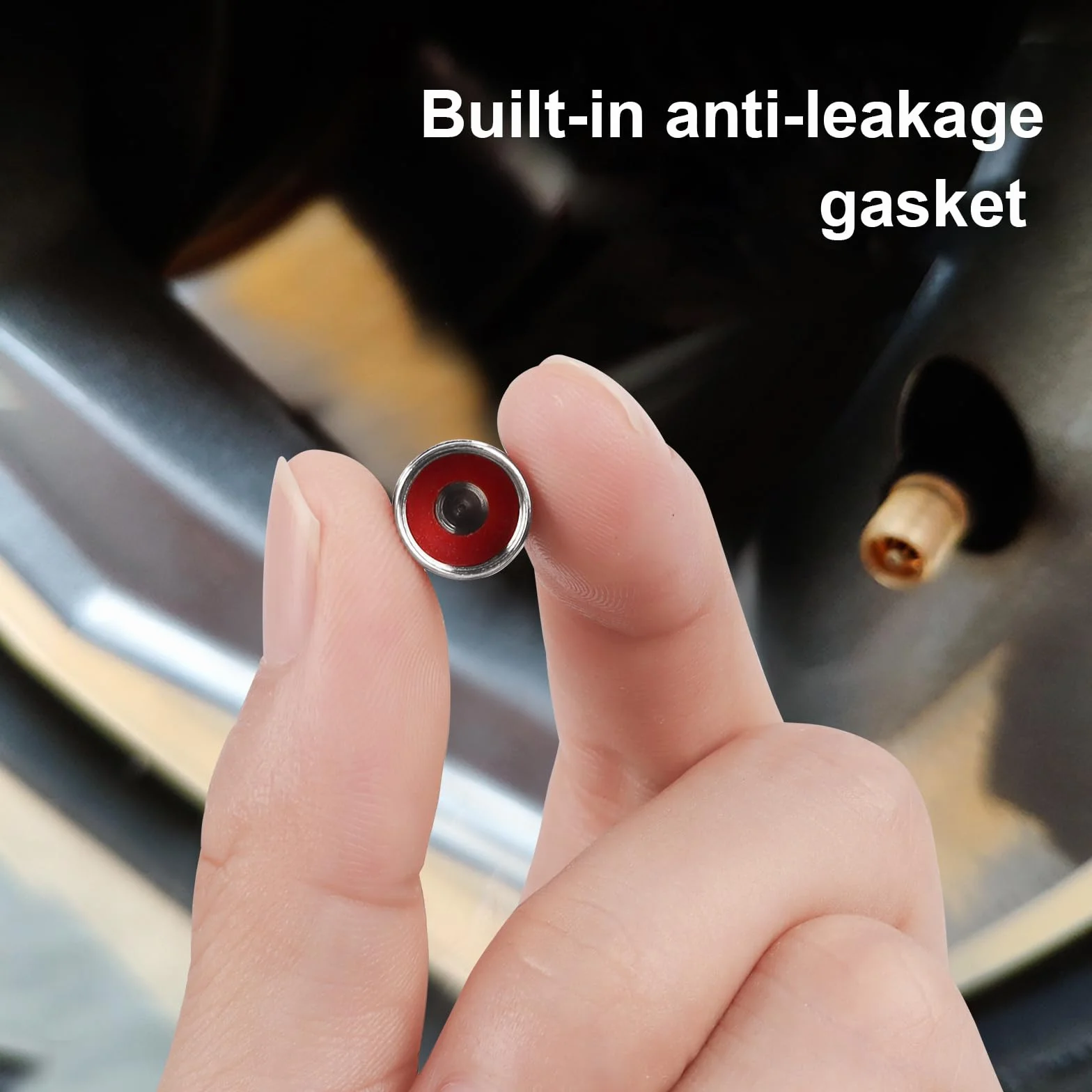 8 tappi per valvole in metallo con anello in gomma per auto, moto, bici e scooter - tappi pneumatici