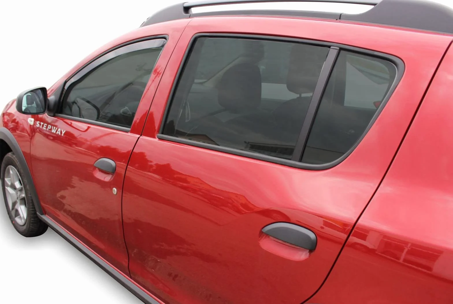 Deflettori d'Aria Dacia Logan 4-Porte Berlina 2013-2020 Set 2 Pezzi Nero fumé Oscurato