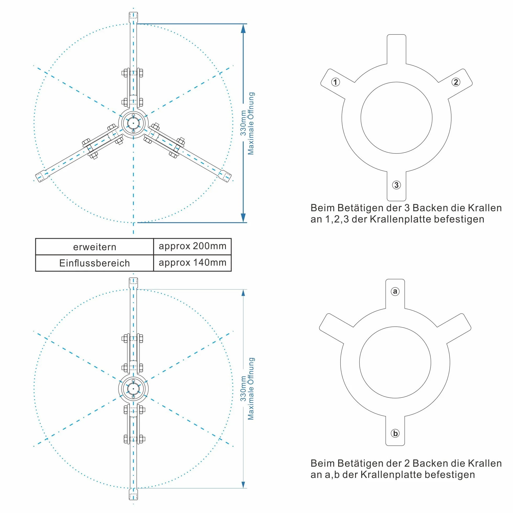 Estrattore idraulico integrale 5T kit trazione per mozzi flange pignoni cuscinetti