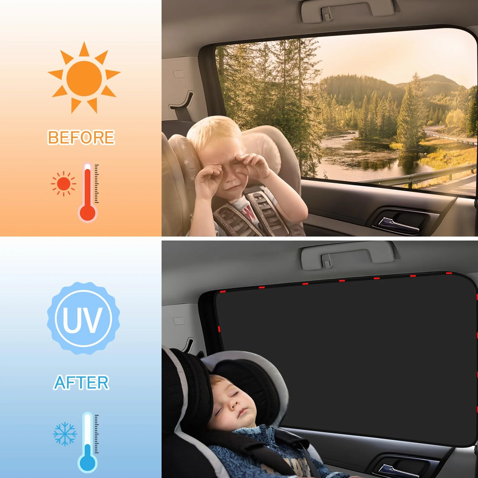 ZATOOTO Parasole Auto Magnetiche 4 Pezzi Blocca Raggi UV Calore