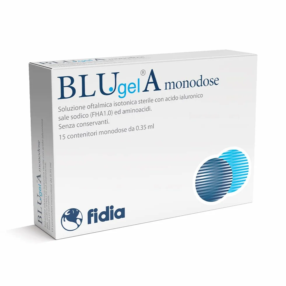 Fidia Farmaceutici Blu Gel A Monodose Soluzione Oftalmica Isotonica Sterile con Acido Ialuronico, 15x0.35 ml