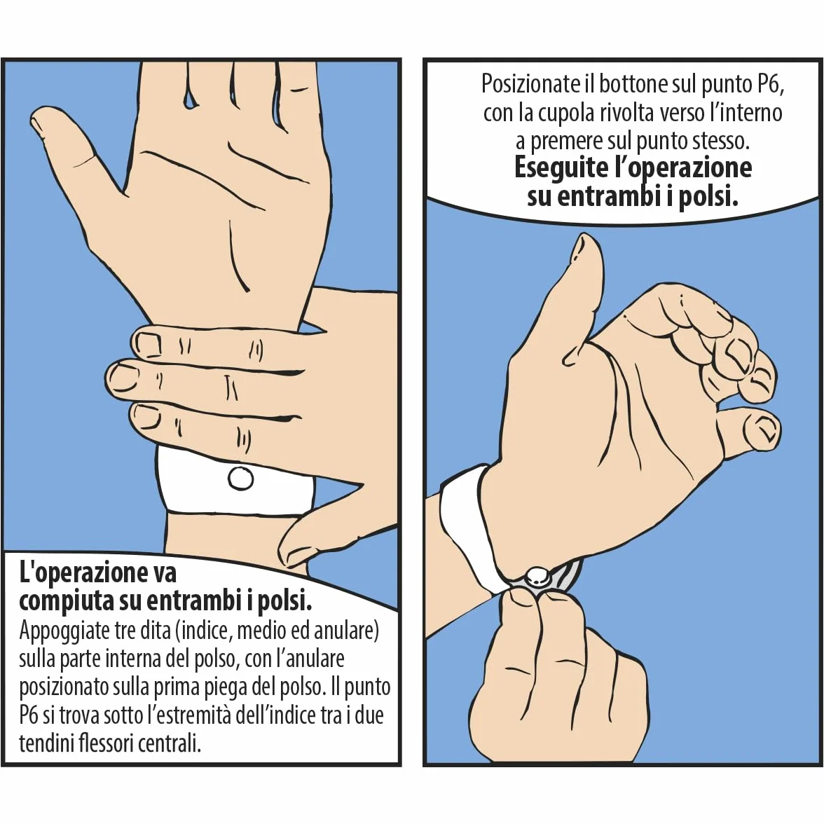 Bracciali Anti-Nausea per Adulti, Dispositivo Medico CE Classe I, Riutilizzabili, Confezione da 2