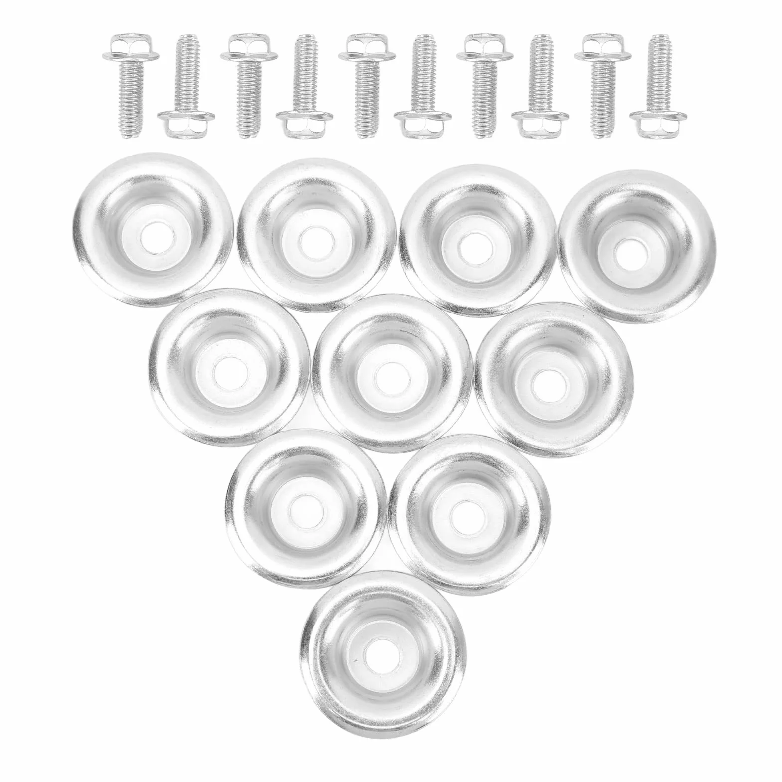 Set da 20 Pezzi Set di Rondelle e Bulloni per Piastra Paramotore UTV 7556065 Sostituzione in Metallo Robusto per Polaris RZR 570 800 900