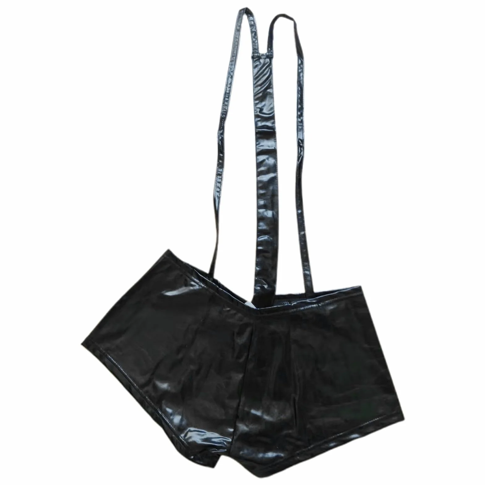 Sexy Lingerie Pantaloni con Spalline in Pelle da Uomo Elegante Durevole Perizoma