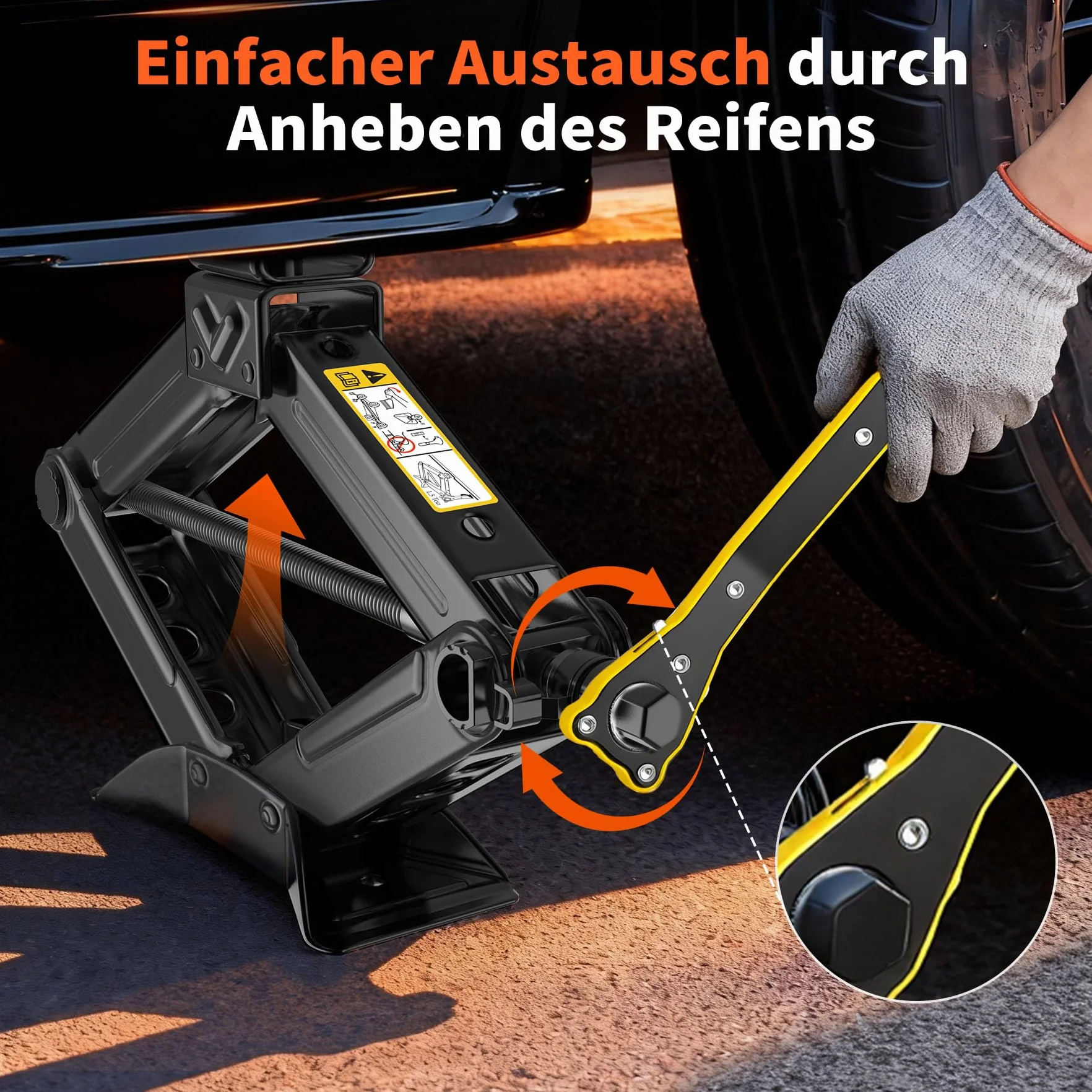 Forever Speed Scissor Jack per auto SUV MPV Max 1.5T con manovella a cricchetto