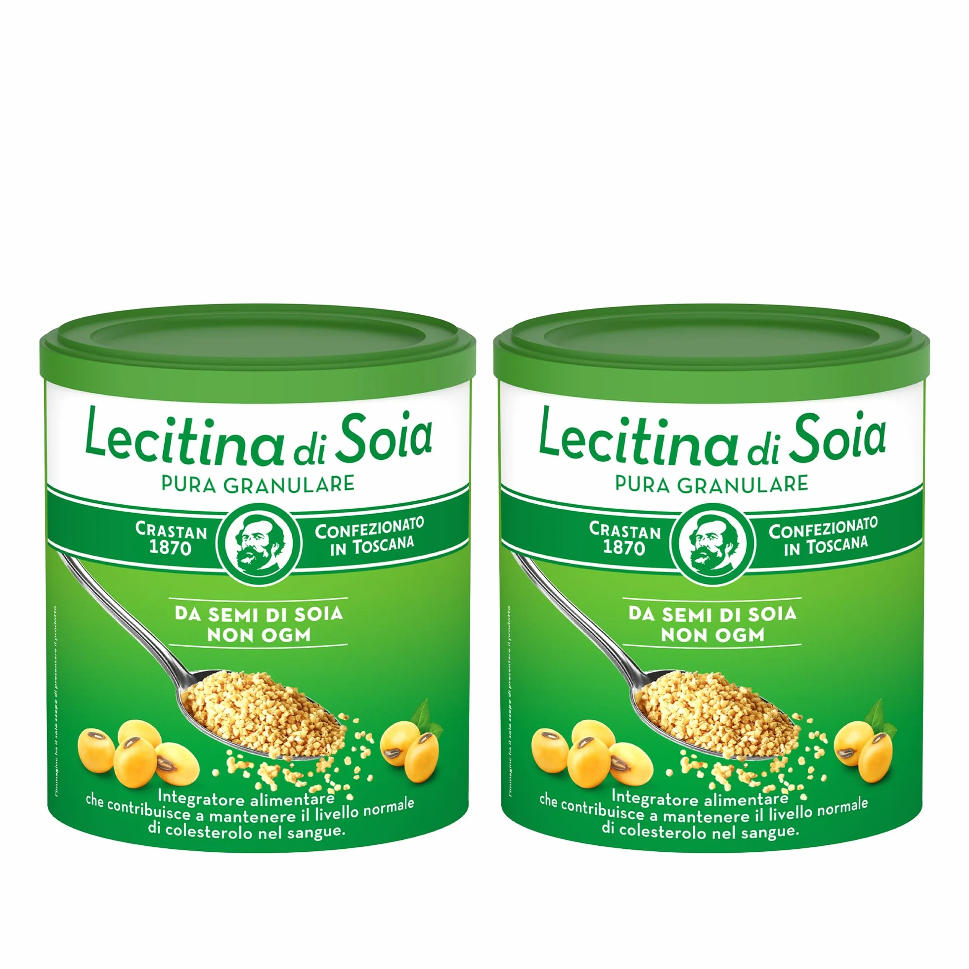 Crastan Lecitina di Soia Pura Granulare Integratore Alimentare 2x250g