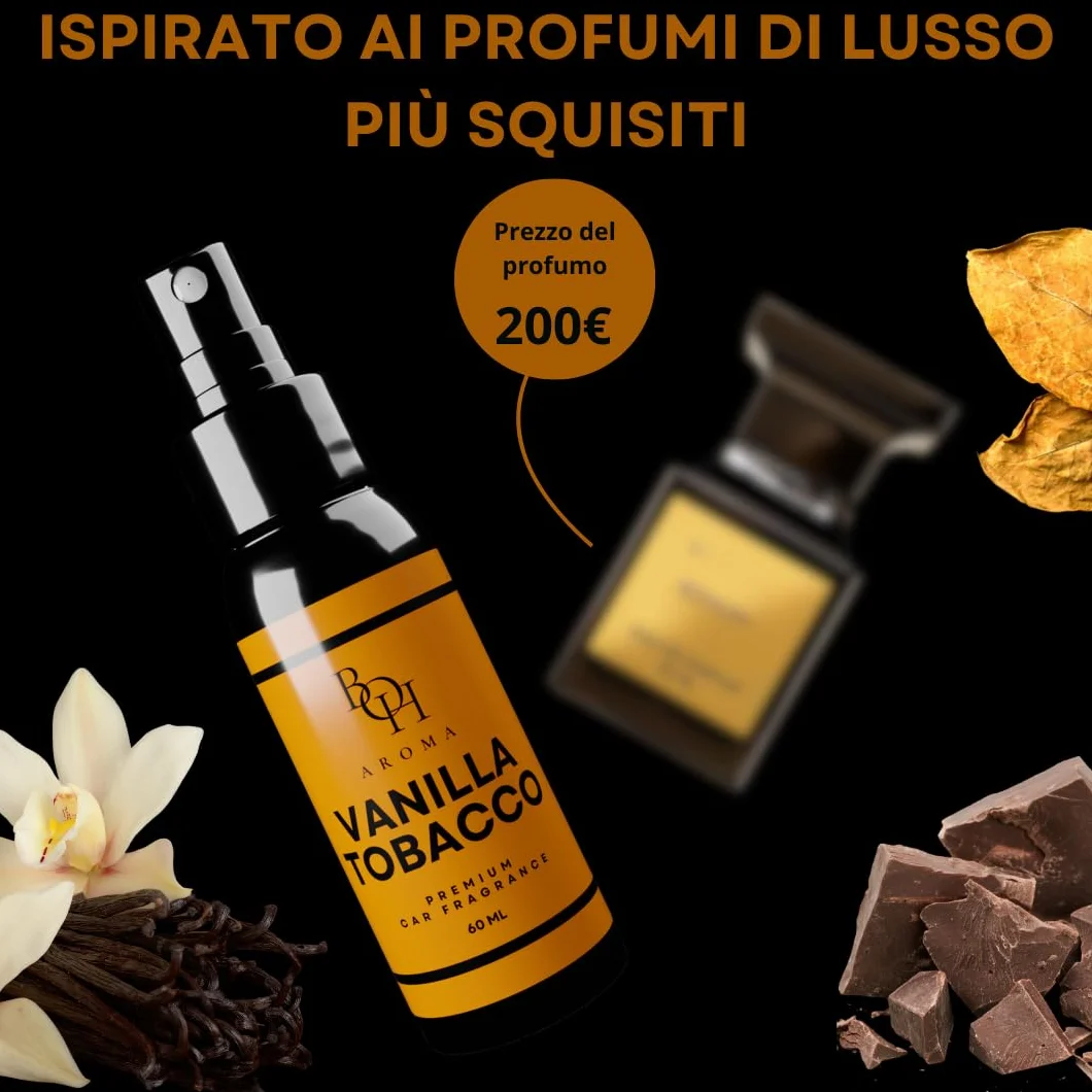 Profumo per Auto VANILLA TOBACCO 60ml - Deodorante per Interni