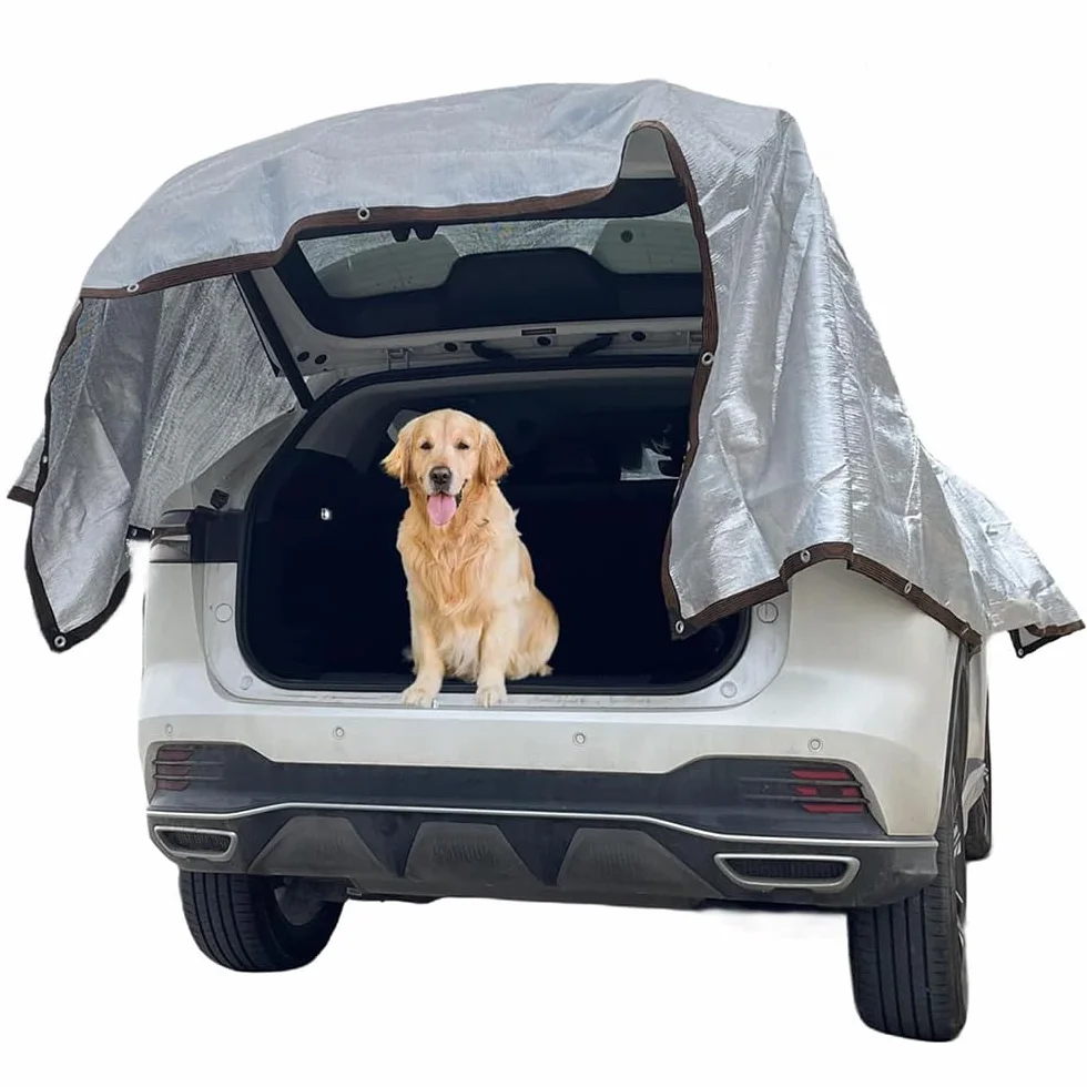 Rete Antigrandine Per Auto Telo Ombreggiante Alluminio Perforato 6mx3m Protezione UV per Auto SUV Caravan