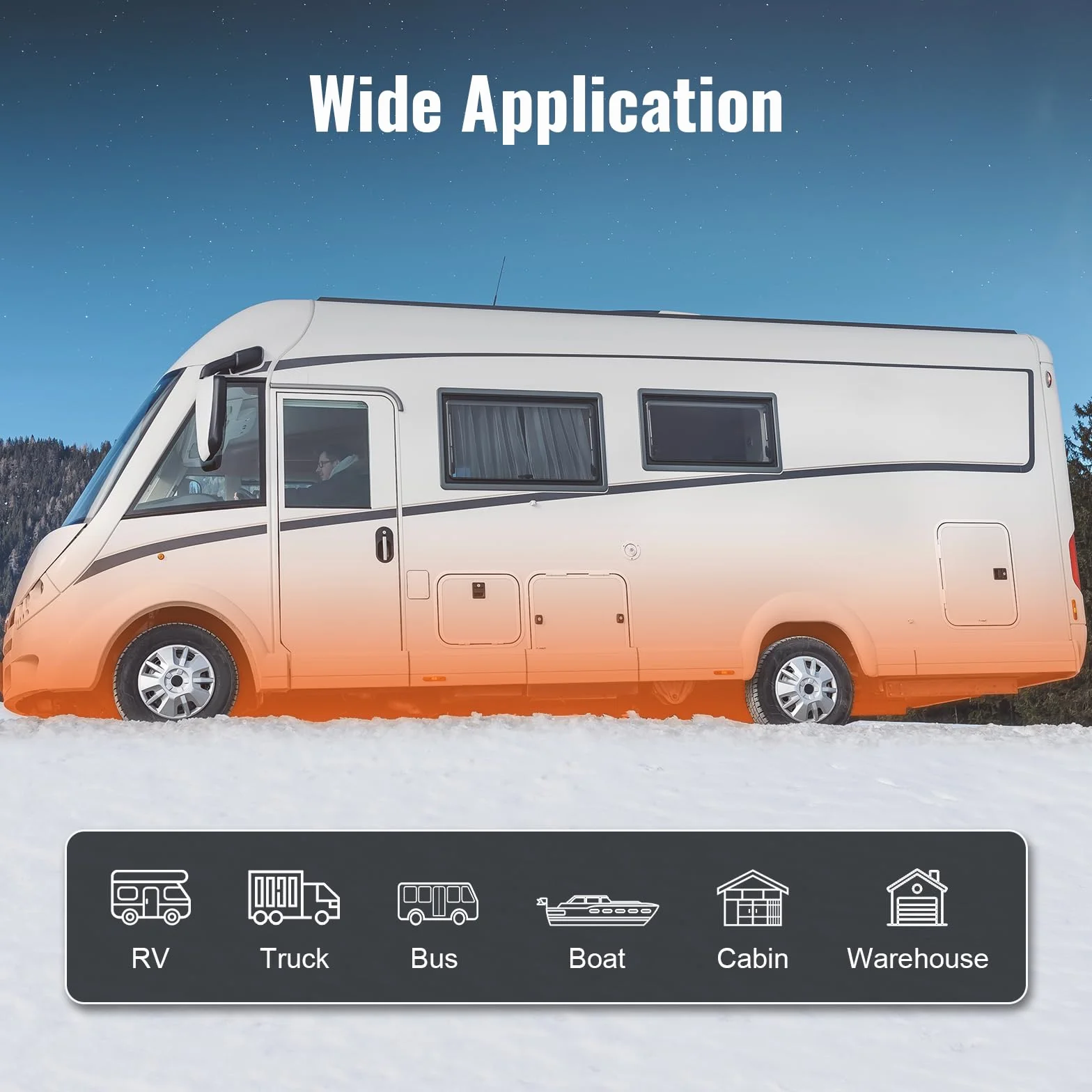 VEVOR Riscaldatore d'Aria Diesel 12V 5-8KW Bluetooth Regolabile 8℃-36℃ per Auto Camper Camion RV