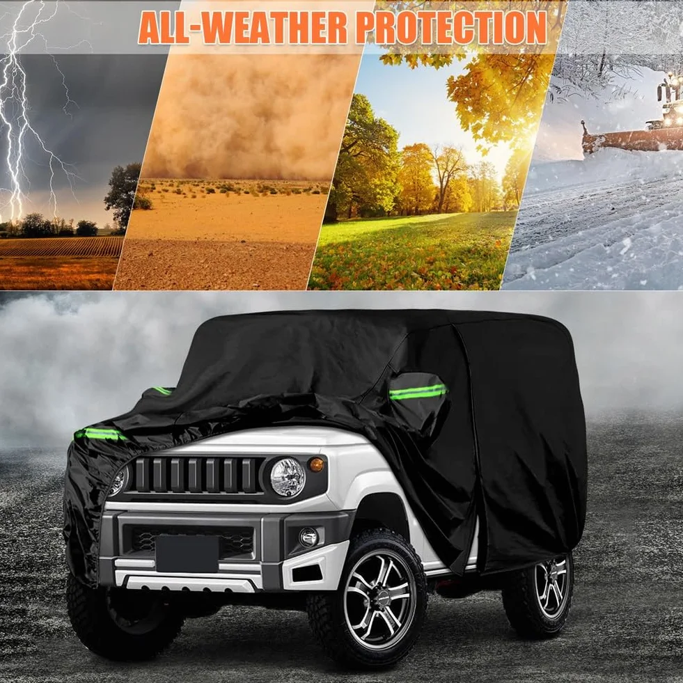 Telo Copriauto Compatibile con Suzuki Jimny (3 Porte) 1998-2024, Impermeabile Traspirante Copertura per Auto Telone