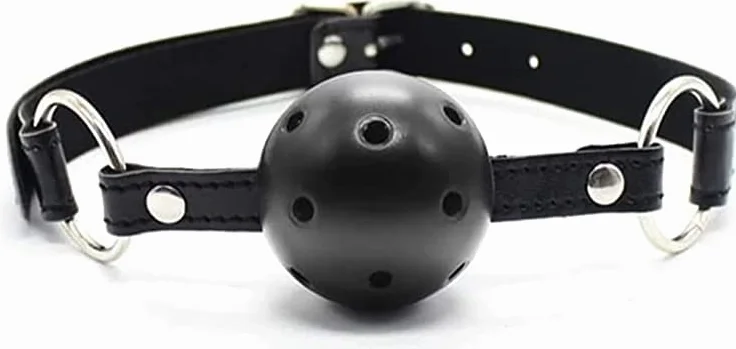 Black Ball Mouth Sports Gioco di ruolo collaborativo silicone traspirante perforato