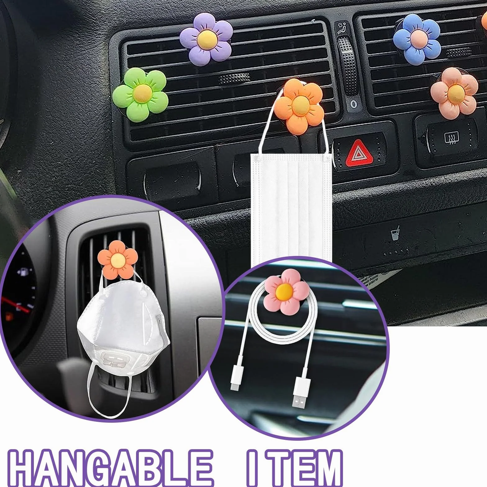 Car Aromaterapia Diffusore 6 Pezzi,deodorante per auto,profumatori auto,profumatore macchina,accessori auto donna,profumi auto,Ciondolo per Interni d'Auto