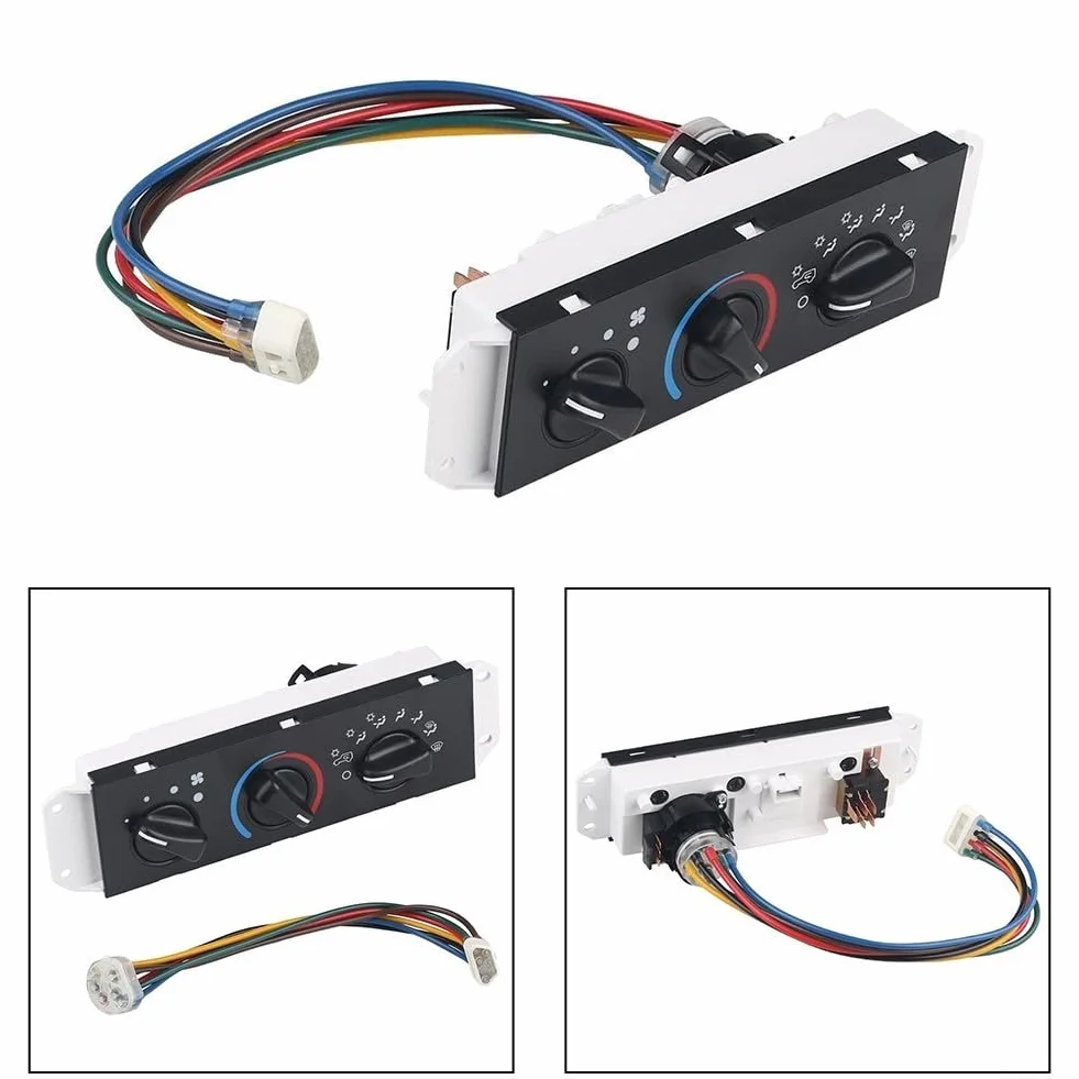 Interruttore del pannello di controllo del riscaldatore A/C compatibile con Jeep per Wrangler TJ 1999-2004, OE: 55037473AB, 55037473AB, 55037473AA, 55037612AA, 55056558AA, 55056559AA