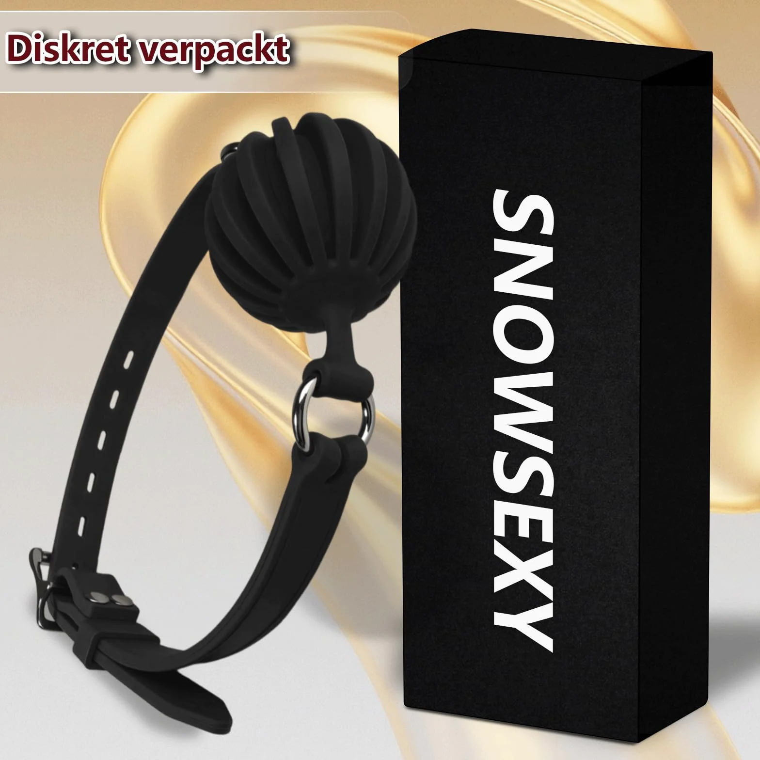 Ball Gag Silicone BDSM Bocca Gag Breathable Black 4.5cm Gioco di Ruolo Sessuali per Coppia