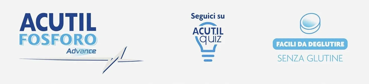 Acutil Fosforo Advance Integratore Alimentare con Vitamina B6, L-Asparagina, Fosfoserina e L-Glutammina, 50 Compresse