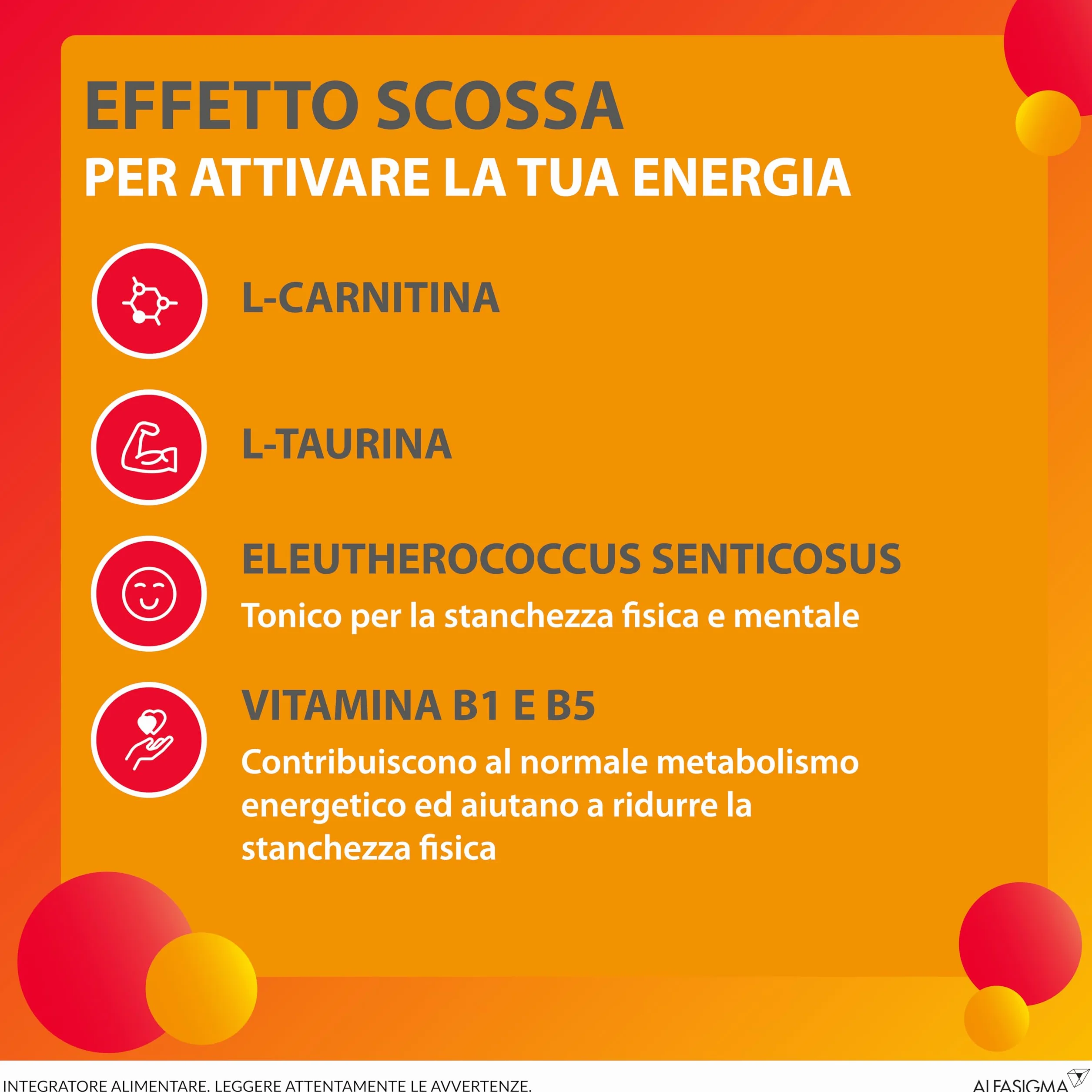 Carnidyn Boost Integratore Extra Energia Carnitina Taurina EnXtra Eleuterococco Vitamine B Senza Caffeina Glutine Lattosio Gusto Frutti Rossi 10 Flaconcini