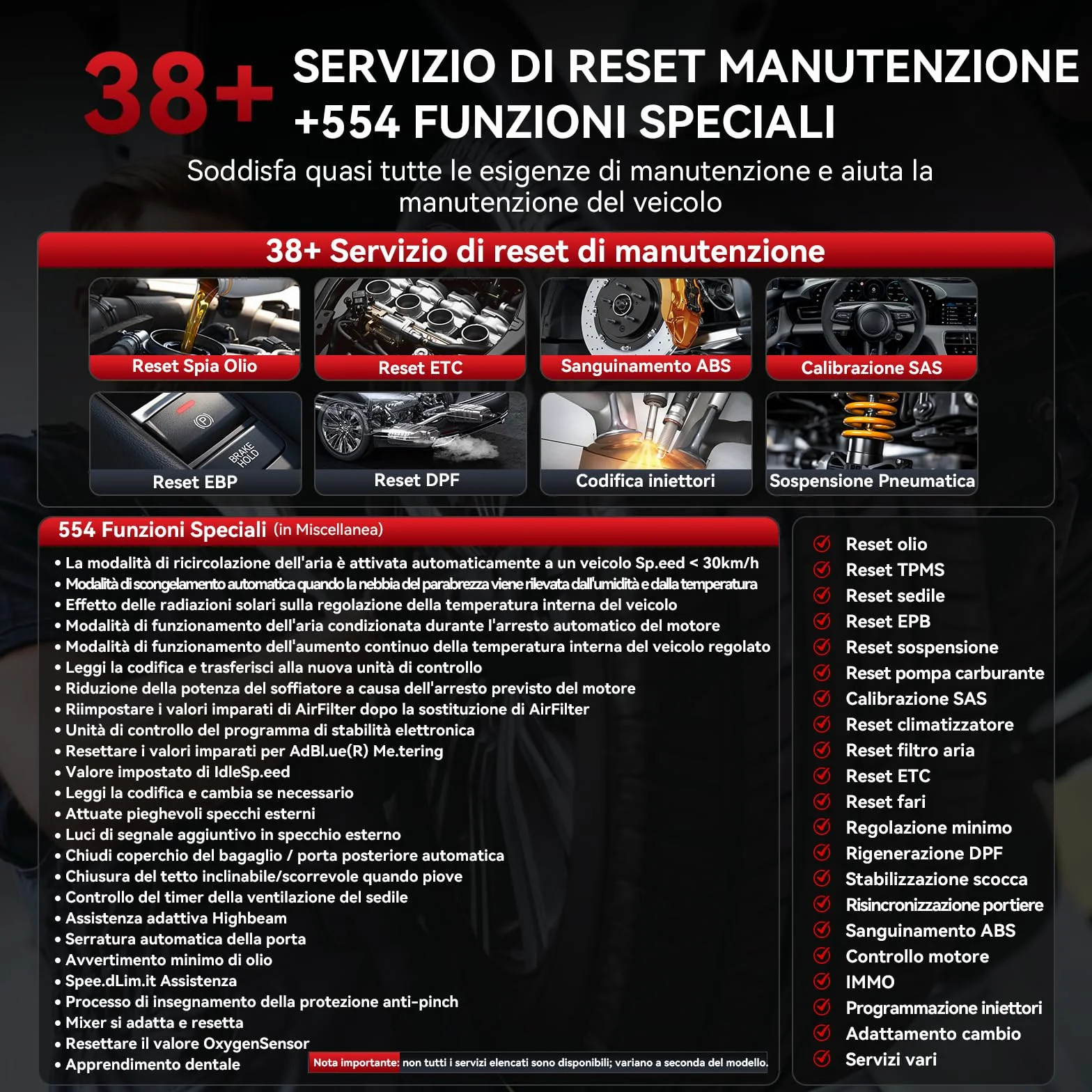 iCarsoft MB V4.0 Strumento di Diagnostica Bidirezionale OBD2 Scanner 38 Servizi Test Bidirezionale Aggiornamenti Gratuiti
