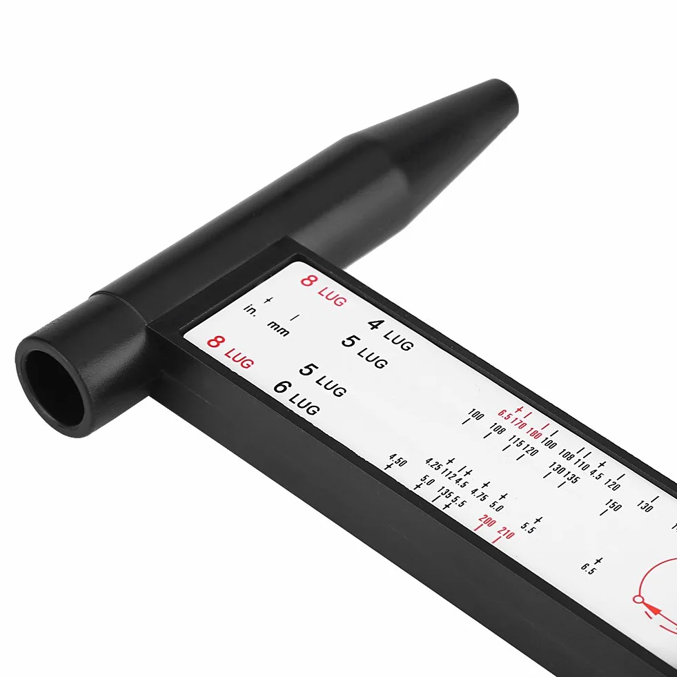 Strumento per calibro mozzo ruota Righello PCD 4 5 6 8 Lug