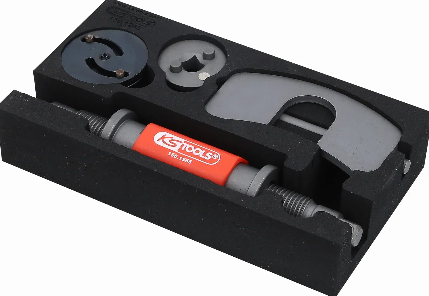 KS Tools 150.1965 Dispositivo di pressione e rotazione universale, 4 pz.