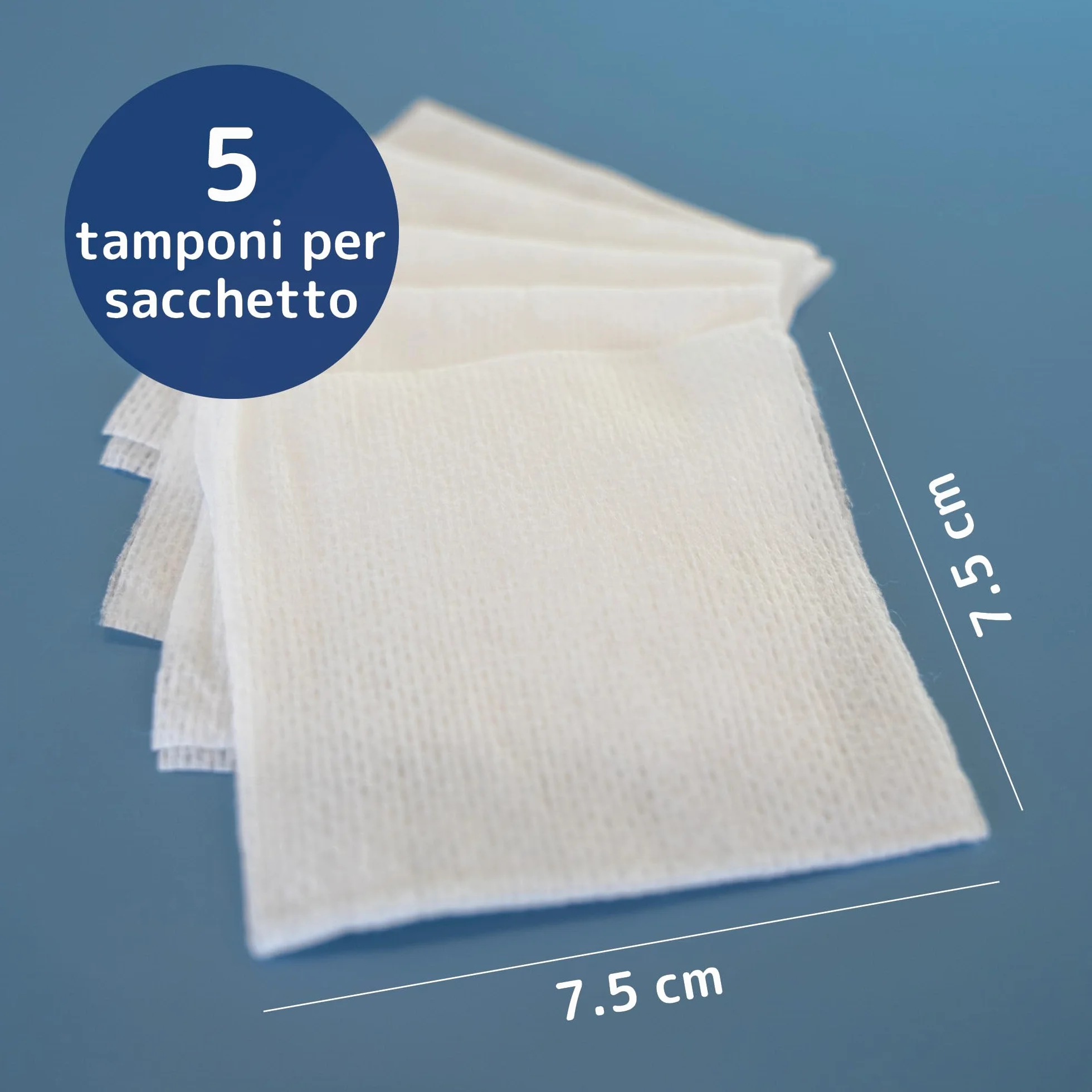ABENA comprime 125 pezzi medicazioni sterili in tessuto non tessuto 4 strati 7,5 x 7,5 cm