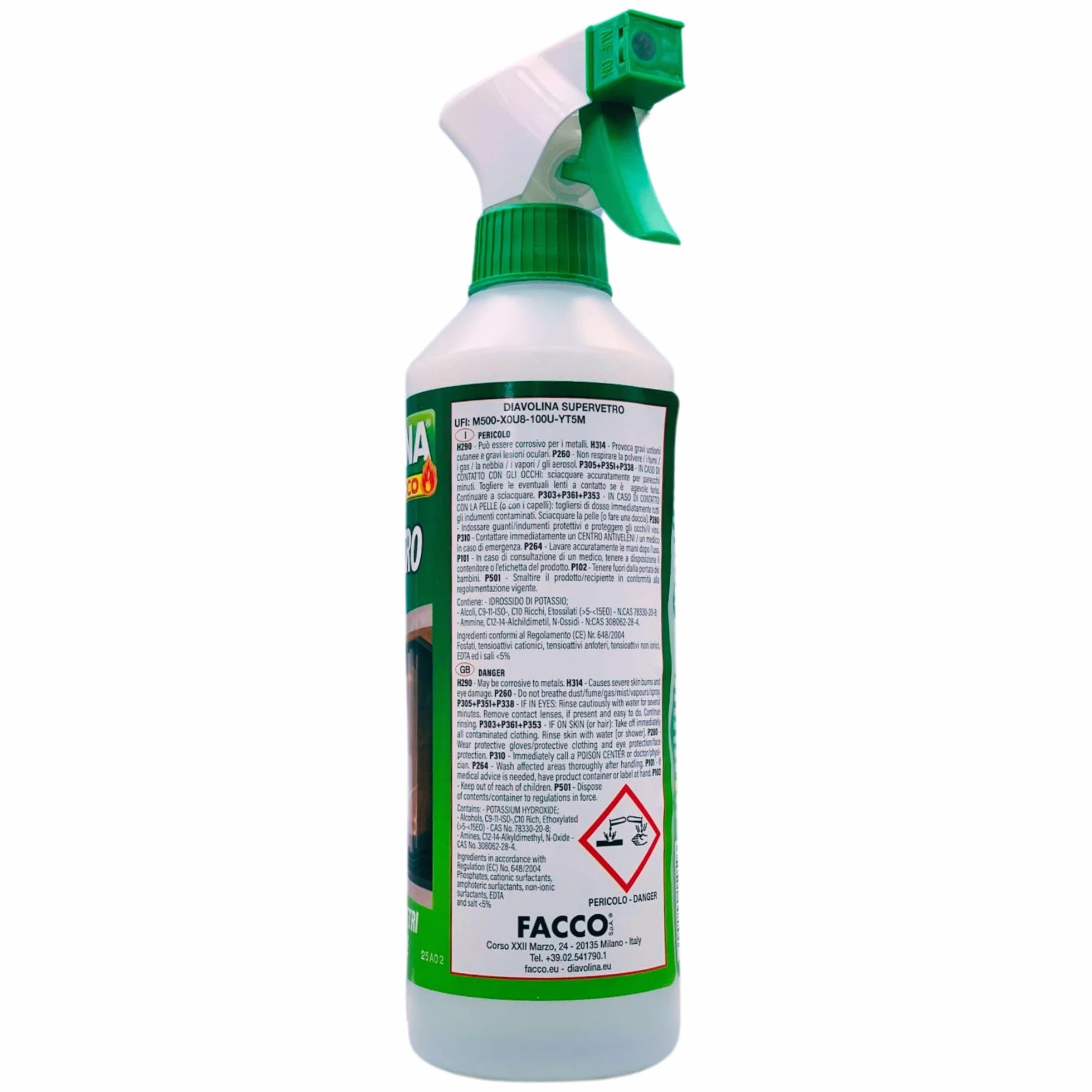 Supervetro 500ml Pulizia Vetro Camini Stufe 2 Unità