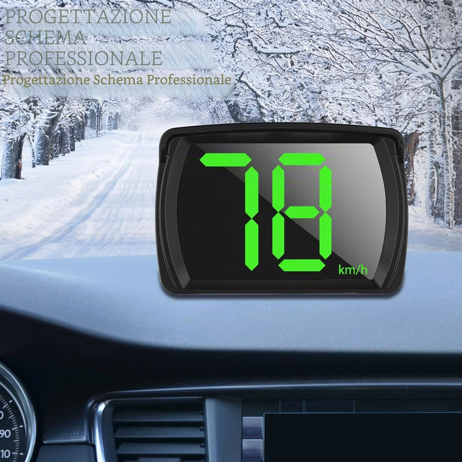 Aicharynic Head Up Display Auto HUD: Tachimetro Digitale Universale con GPS + Beidou Dual Chip USB KMH