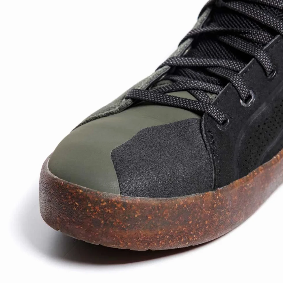 Dainese - Metractive Air Shoes, Scarpe Moto Leggere e Traspiranti con Tomaia in Knit, Suola Asimmetrica per Grip Ottimale, Rinforzi Protettivi e Soletta Ammortizzata, Verde/Nero