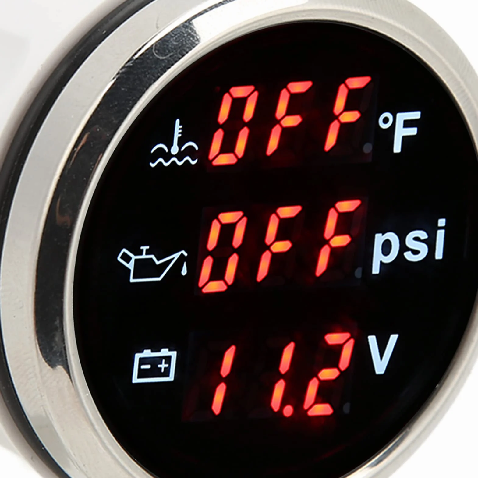 Indicatore della Temperatura Dell'acqua, per RV Yacht Barca Nave Auto Moto 52mm Indicatore Digitale della Temperatura Dell'acqua 3 in 1 DC 9 a 32 V Accurato