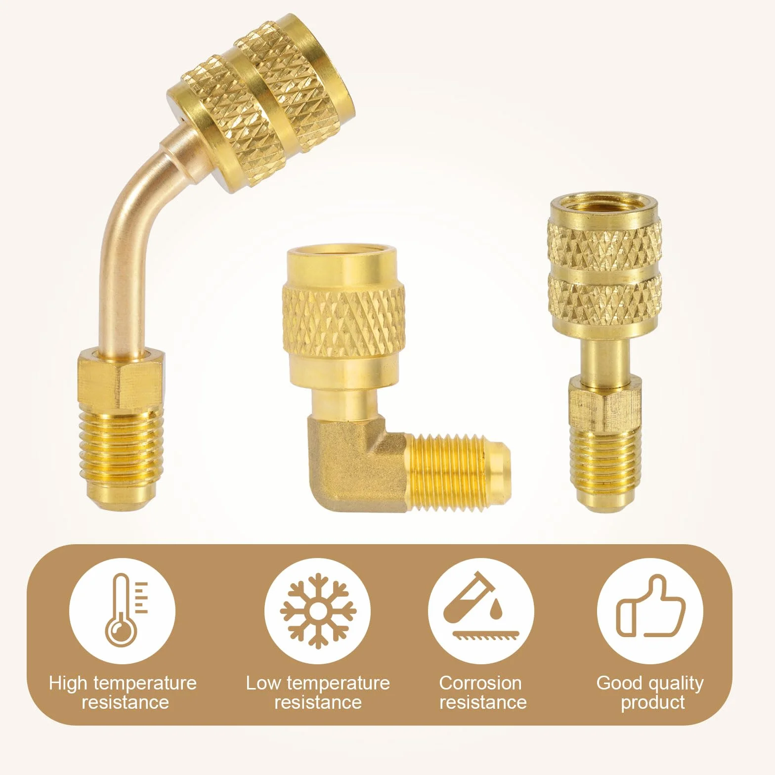 Adattatore R410A Mini Split 5/16" SAE Femmina a 1/4" SAE Maschio 45°/90° per HVAC