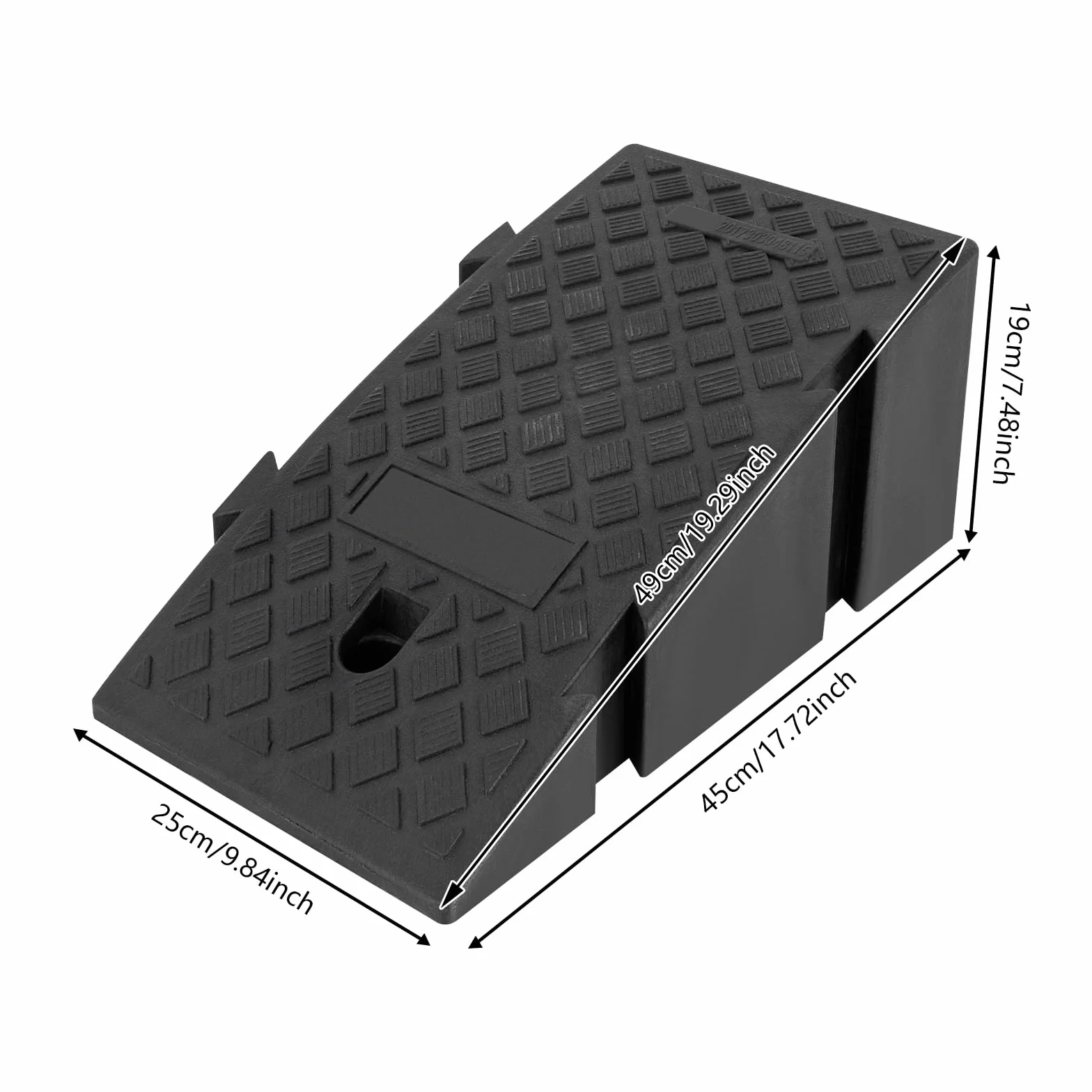 2 rampe di carico in plastica per carichi pesanti, rampa per officine automobilistiche con collegamento a pulsante, rampa portatile in plastica antiscivolo per vie, ingressi commerciali e capannoni