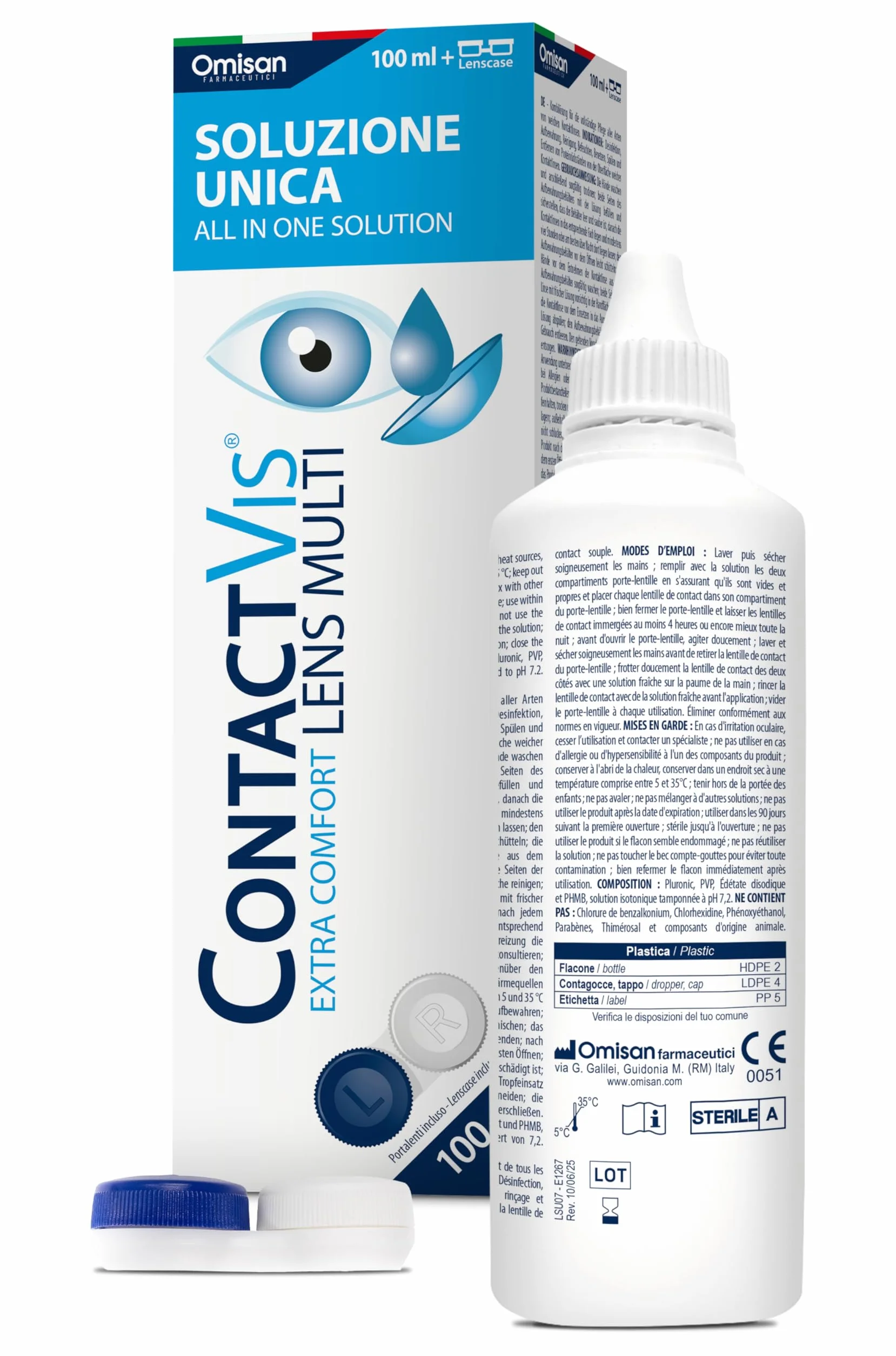 Soluzione Unica per Lenti a Contatto 100 ml Travel Pack Portalenti