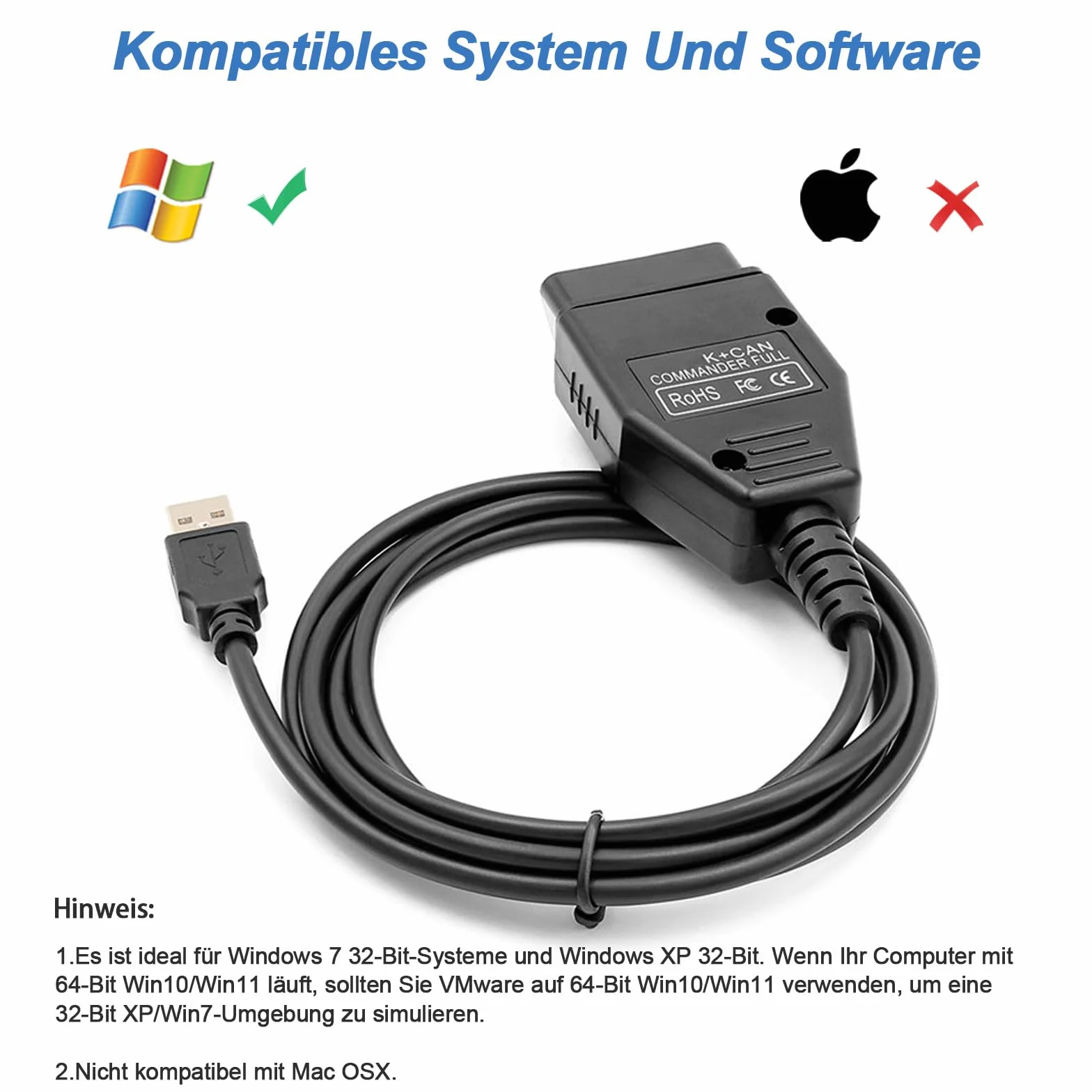 K CAN Commander v1.4 OBD Scanner for VAG/Audi/Skoda/SEAT/Nissan Compatible with K+CAN Commander 1.4 ECU Programming Tool