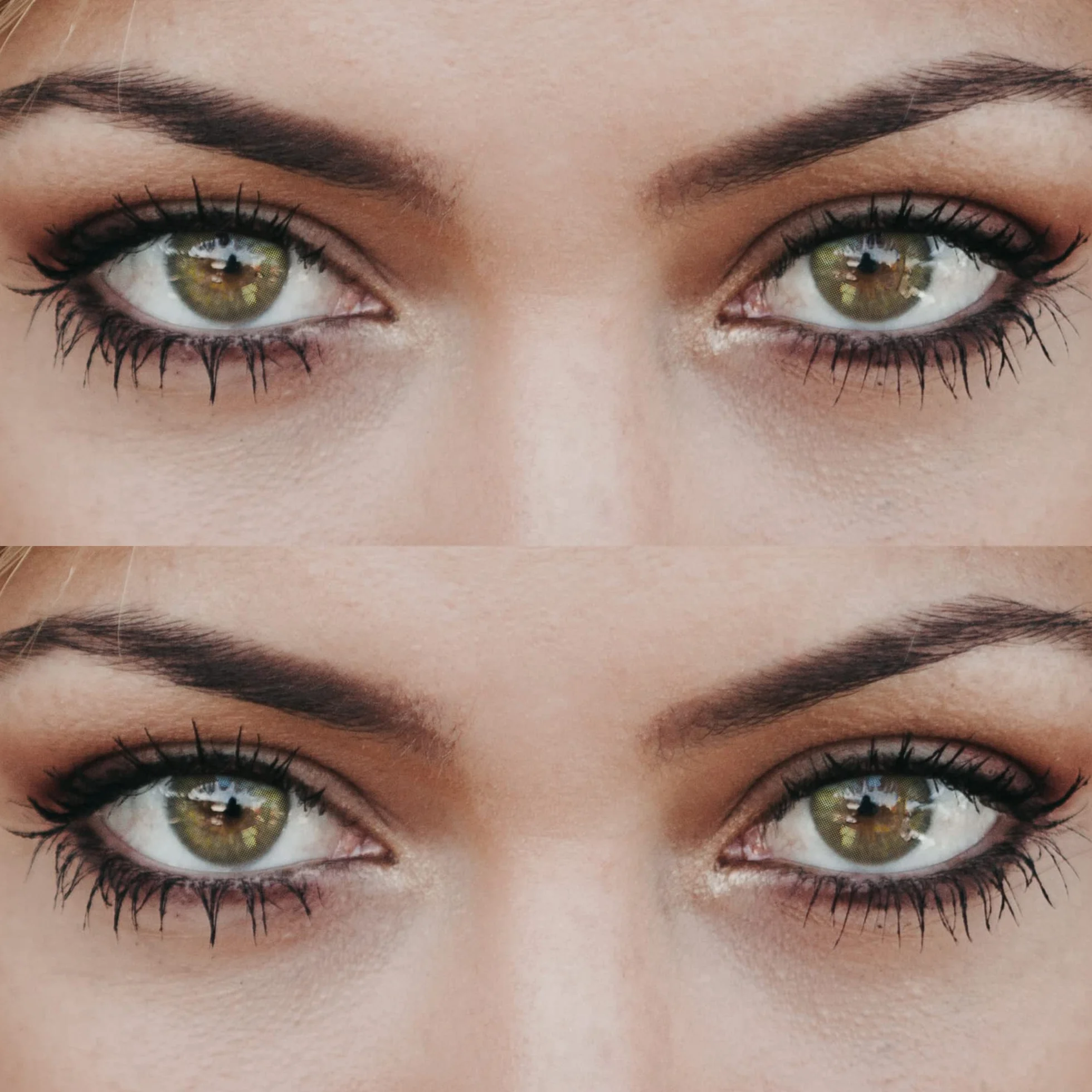 GLAMLENS Lenti a Contatto Colorate Verdi New York Green - Mensili - Silicone Idrogel - 2 Pezzi - 0.00 Diottrie