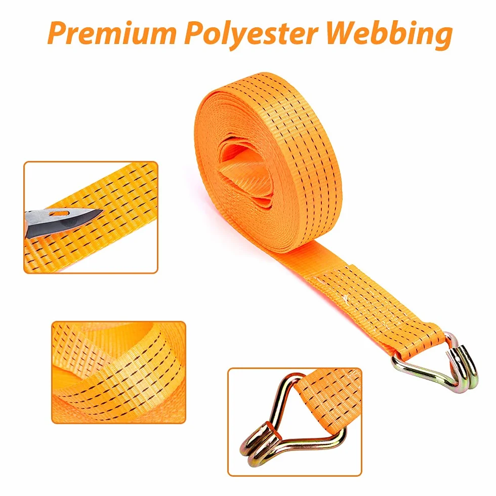 maXpeedingrods Cinghie di ancoraggio 5000kg 10m EN 12195-2 Cinghia Di Tensione Cricchetto Gancio 50mm 10Pcs