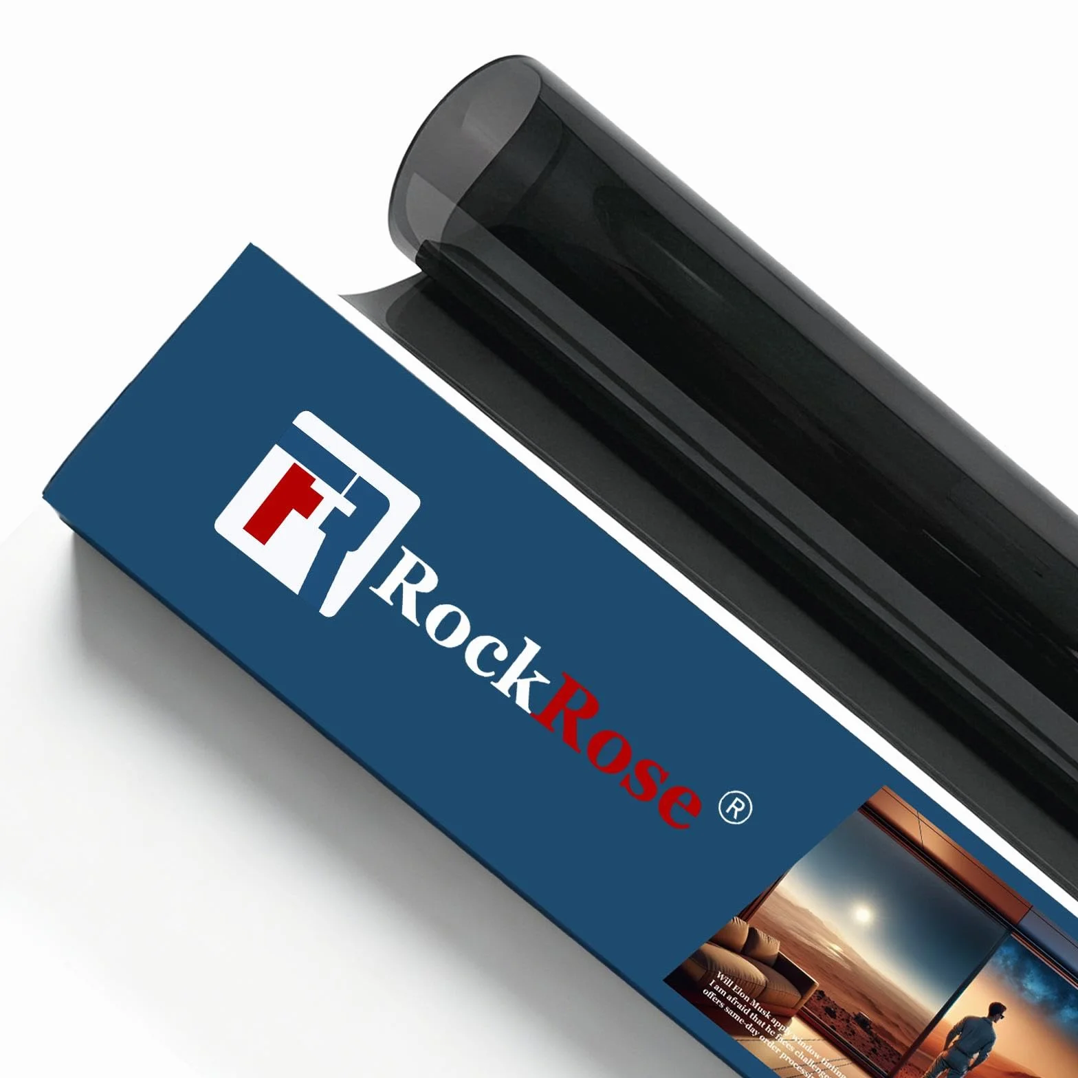 RockRose Pellicola Oscurante Vetri Auto Premium Carbon 20% VLT 60 cm x 7,5 m - 2 Strati Antracite, Protezione UV e Calore, Autoadesiva, Termorestringente, Qualità Professionale