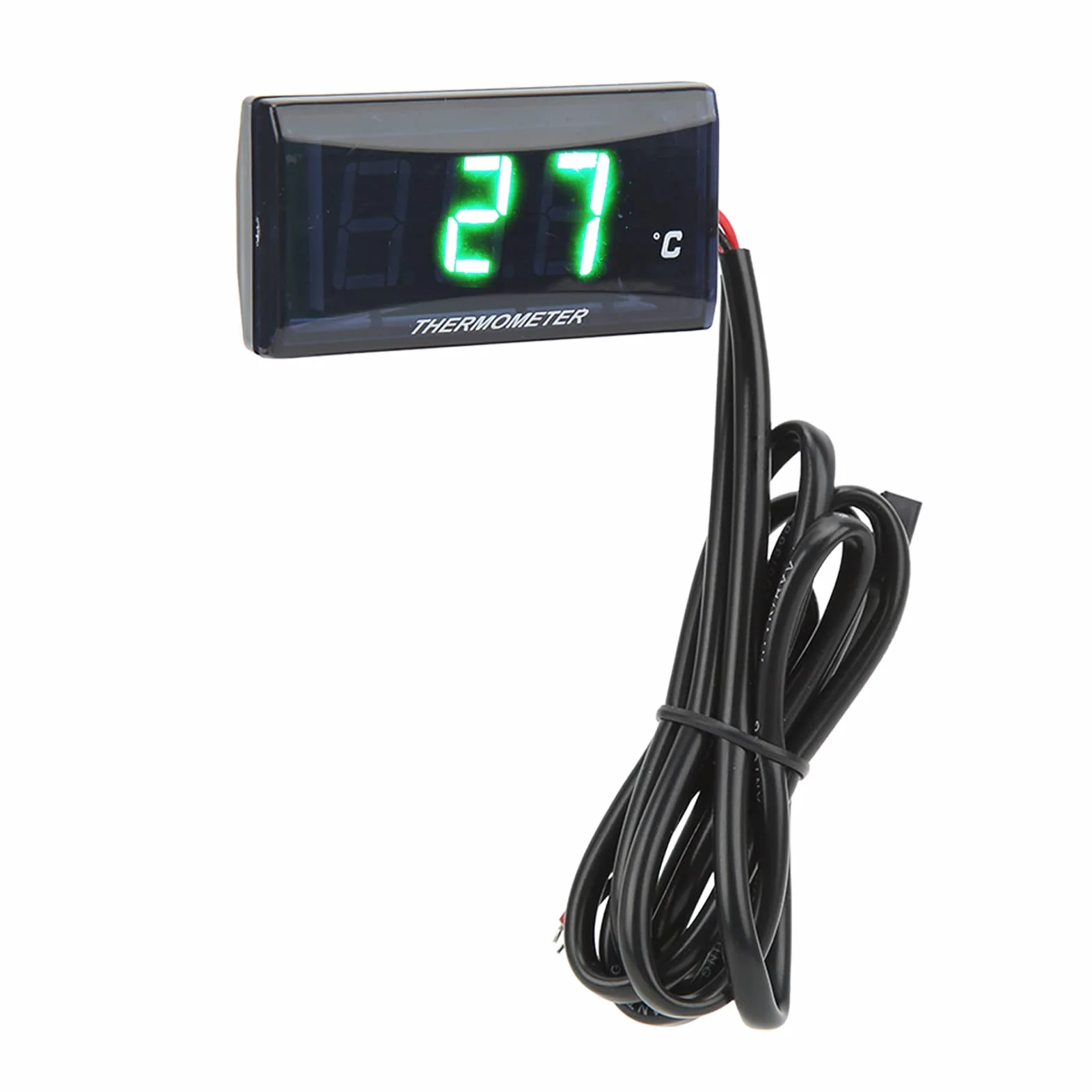 Misuratore di temperatura dell'acqua LCD sottile universale DC12V per gli appassionati di moto con display di definizione (Green Backlight)