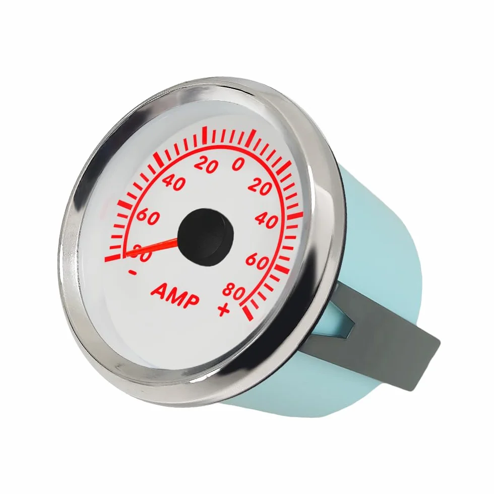 ELING 52 mm (2'') amperometro 80 A AMP con sensore di corrente con retroilluminazione per auto, barche, navi
