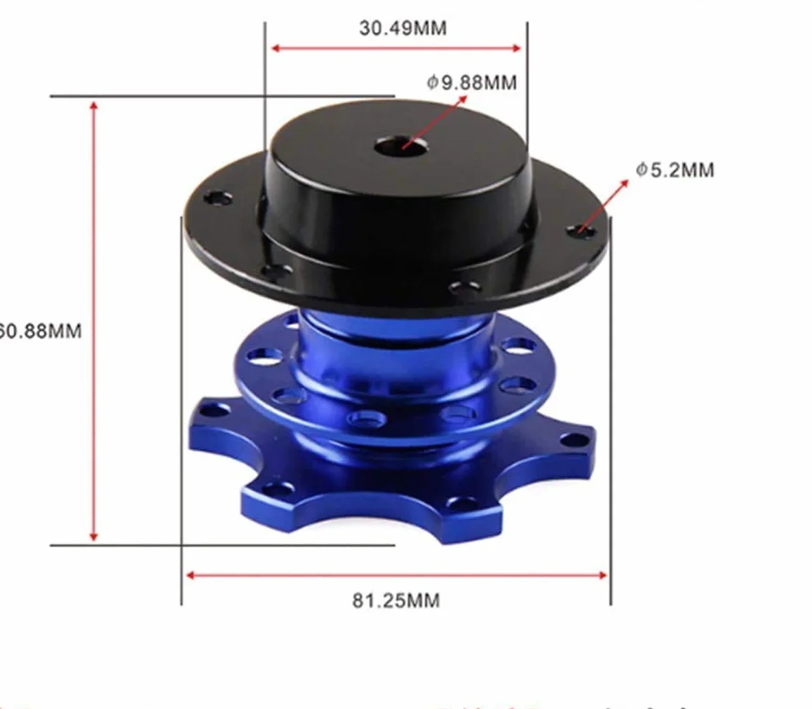 FireAngels Kit universale adattatore per mozzo volante a sgancio rapido con bossolo a 6 fori Viola